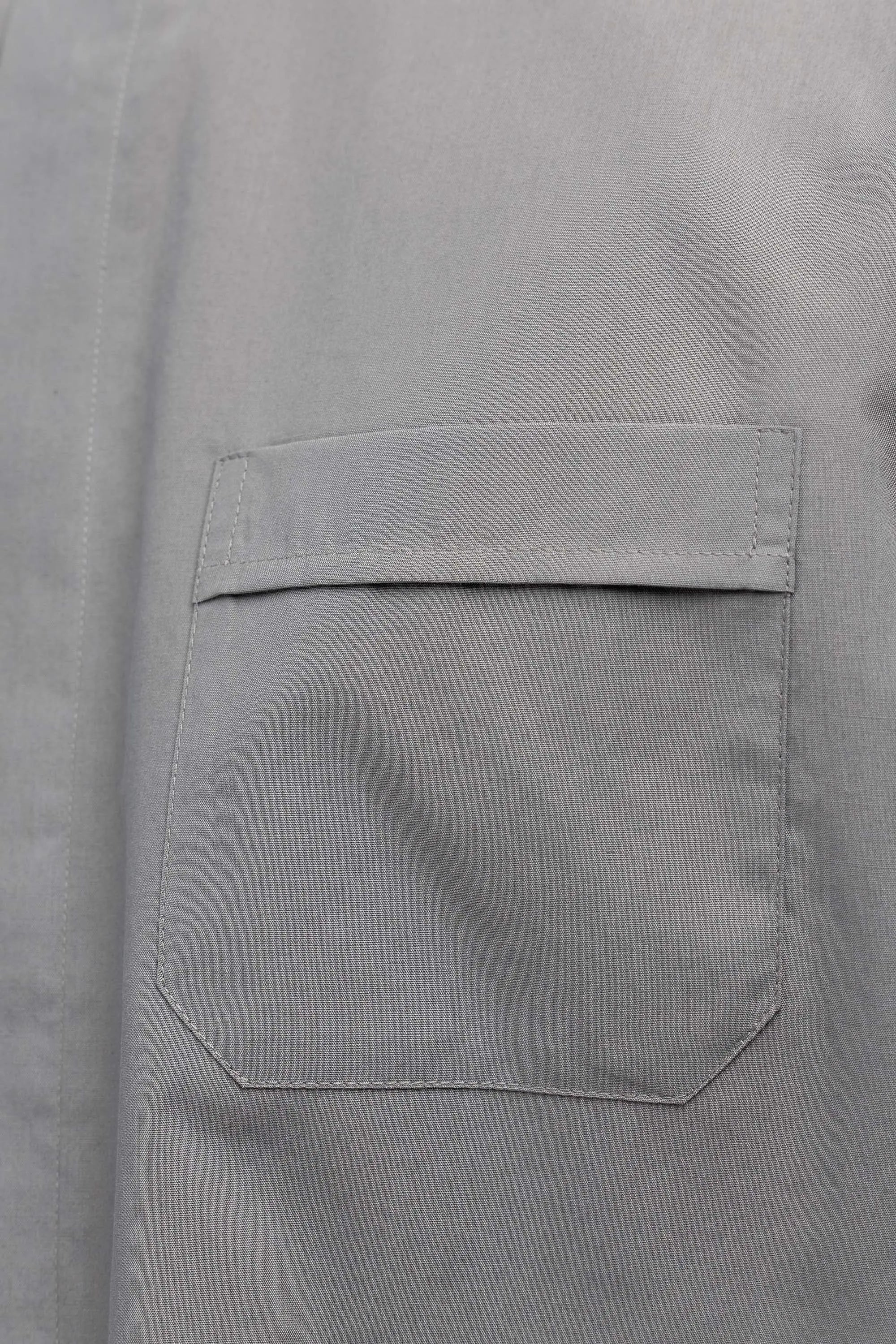 Clergy Shirt Light Gray Short Sleeve with Collar Tab