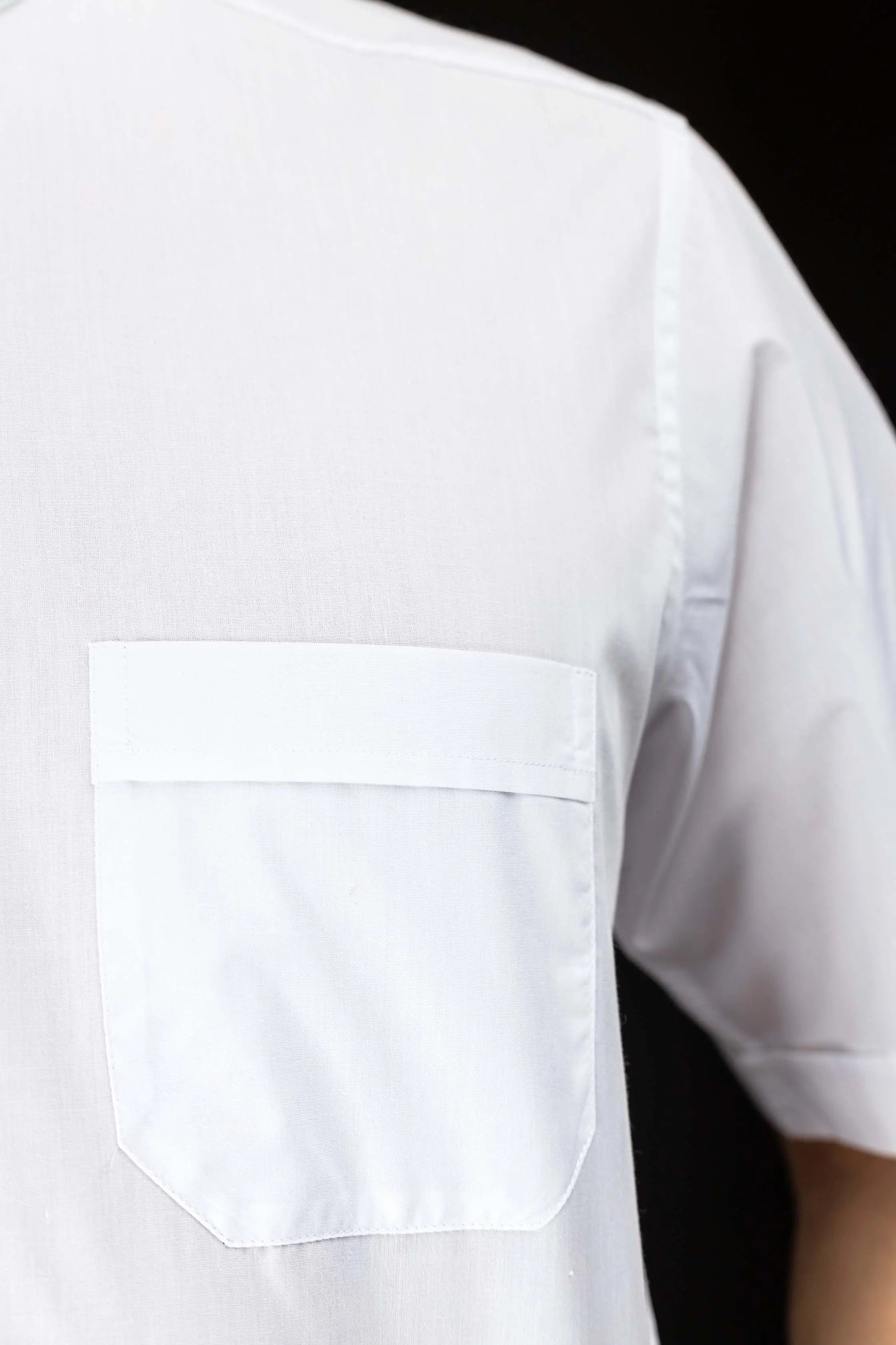 Clergy Shirt White Short Sleeve with Collar Tab