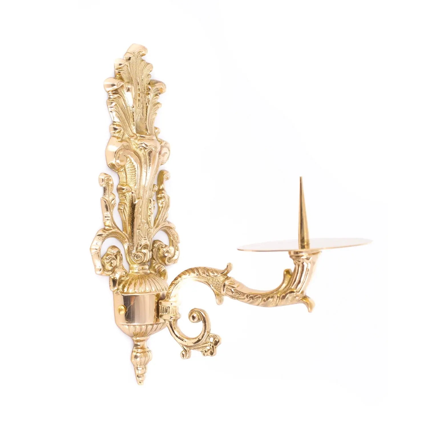 Brass Wall-Mounted Zacheus Candlestick