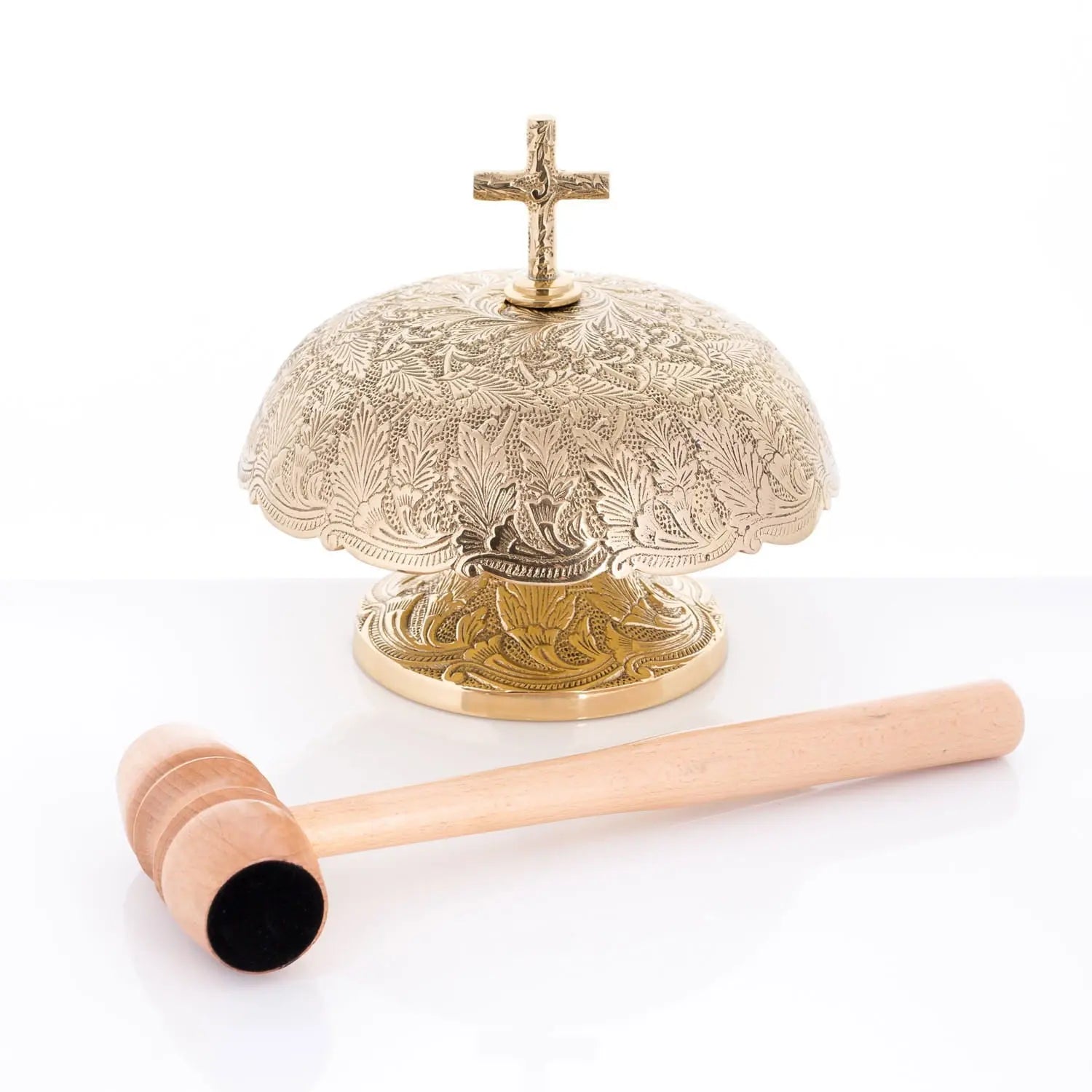 Brass Liturgical Gong with Wooden Mallet
