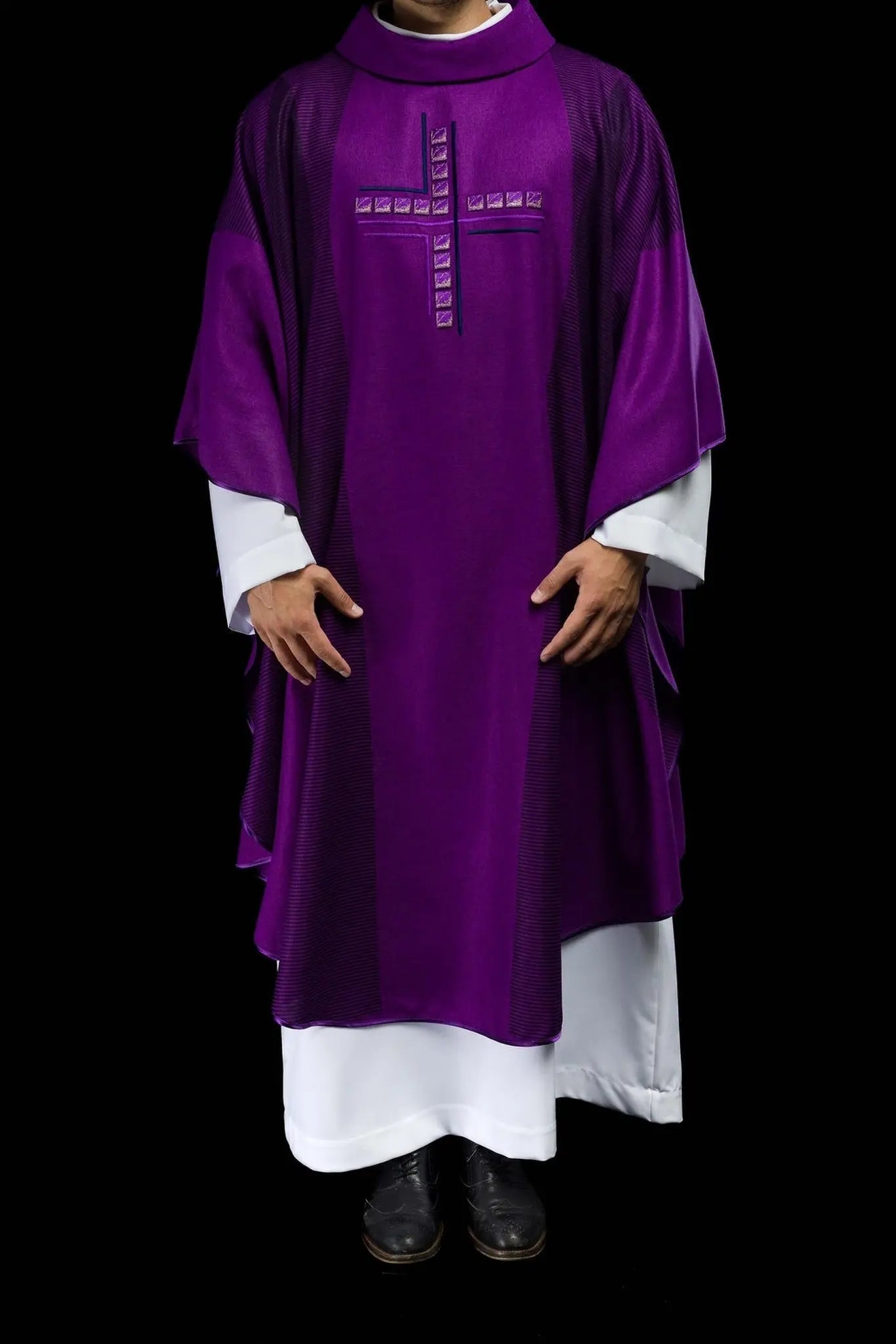 Purple chasuble with Cross