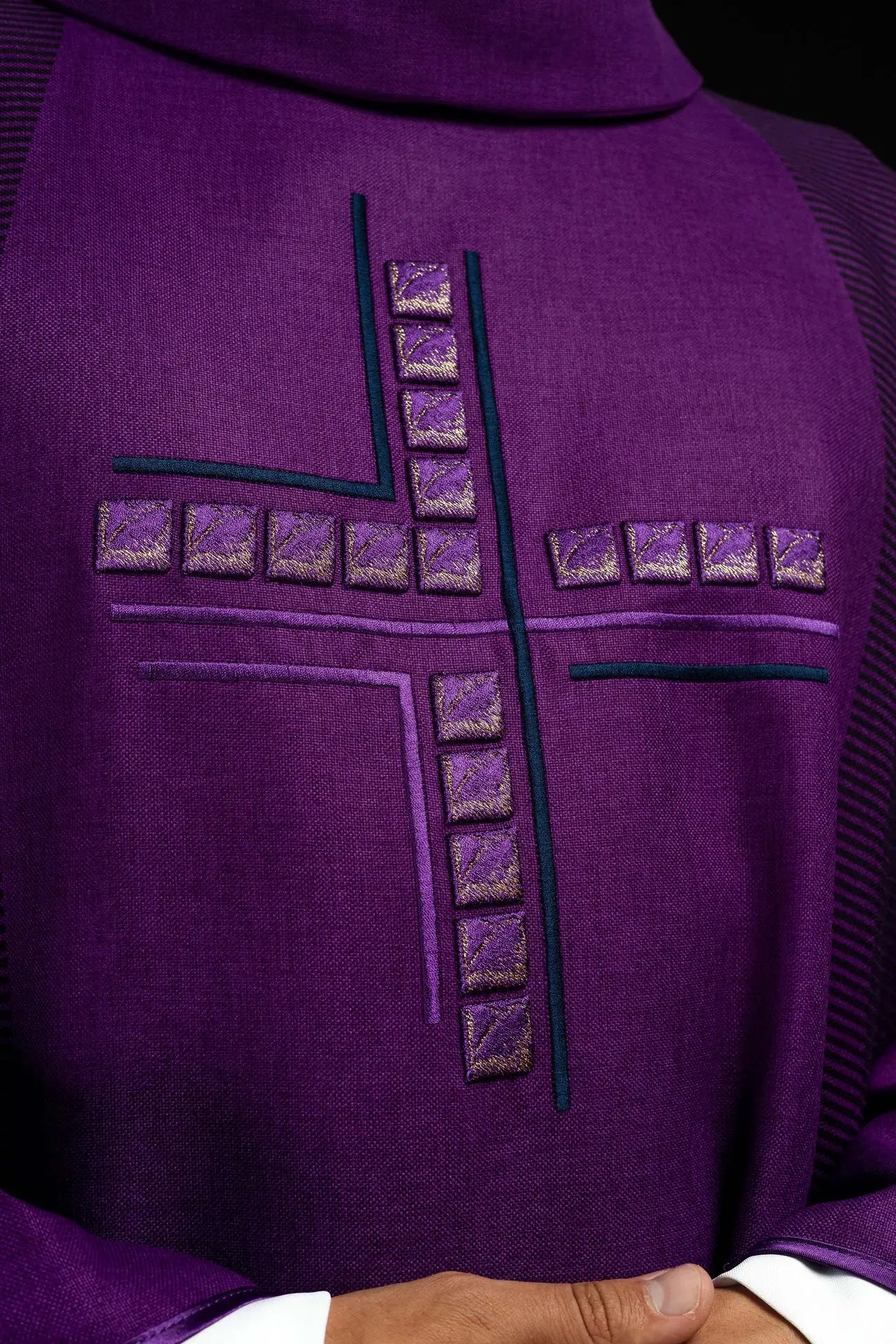 Purple chasuble with Cross