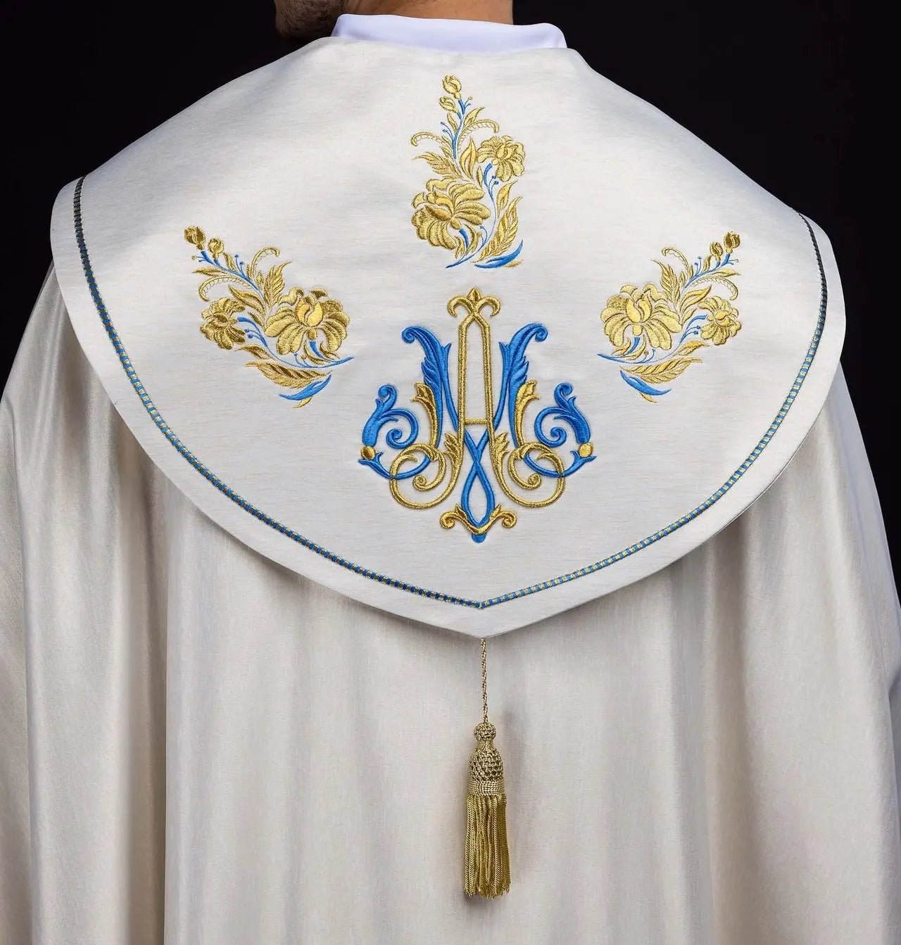 Ecru Marian Embroidered Cope