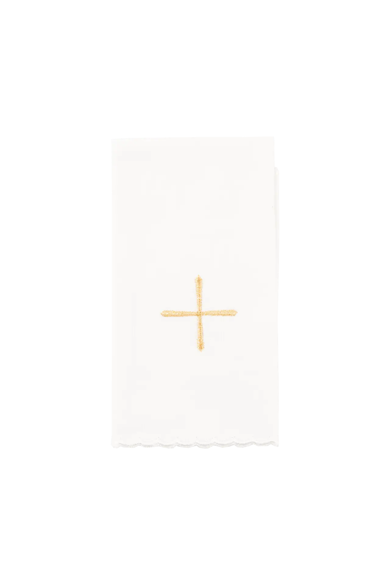 Embroidered chalice linens set green velvet