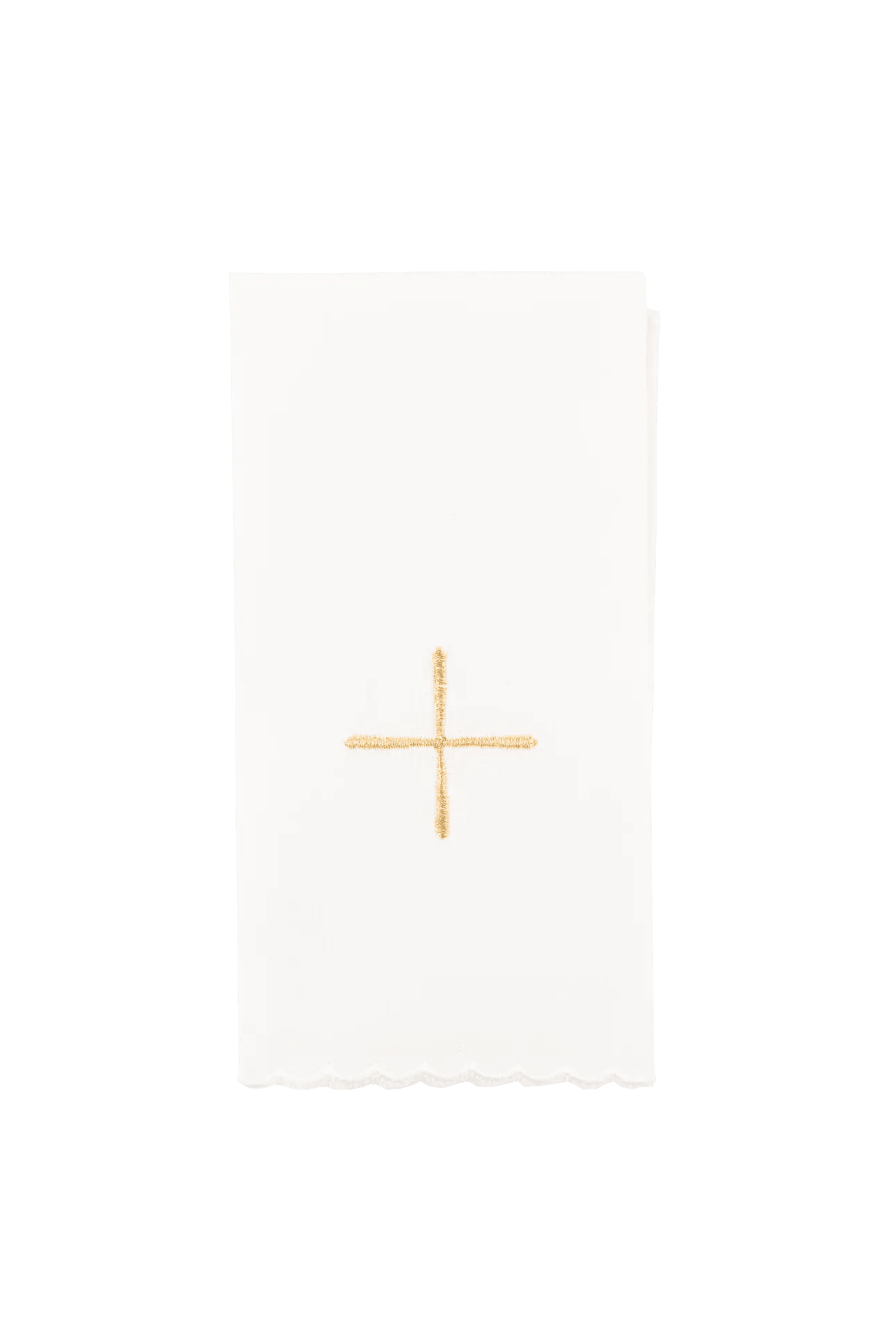 Embroidered chalice linens set ecru velvet