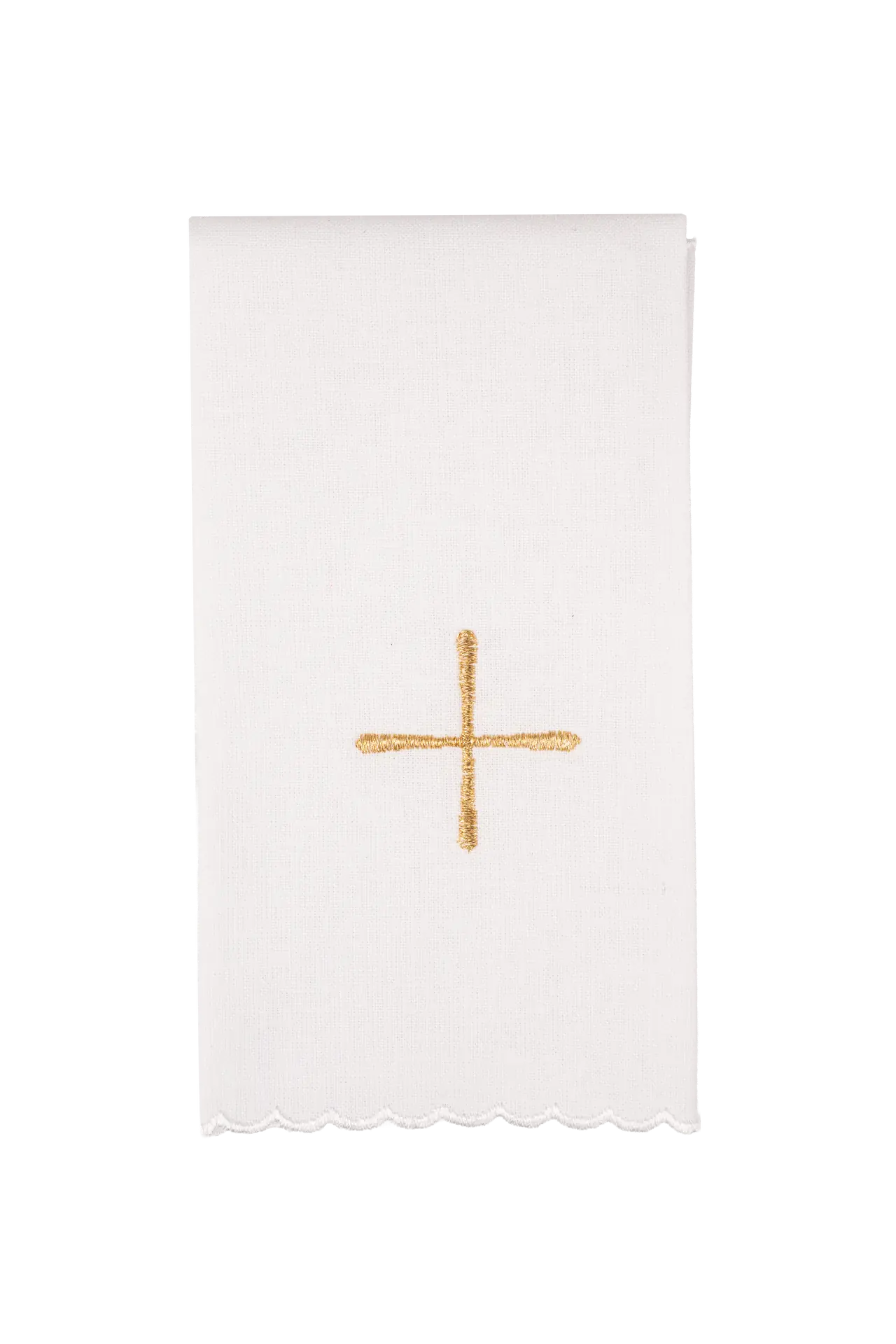 Embroidered chalice linens set green velvet