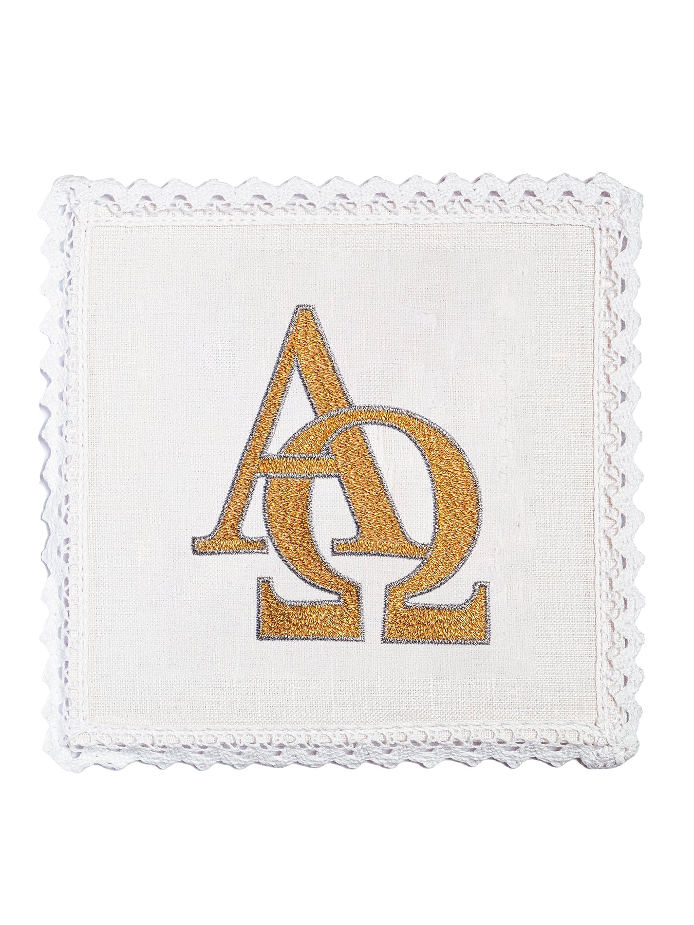 Chalice linen with ALFA and OMEGA symbols