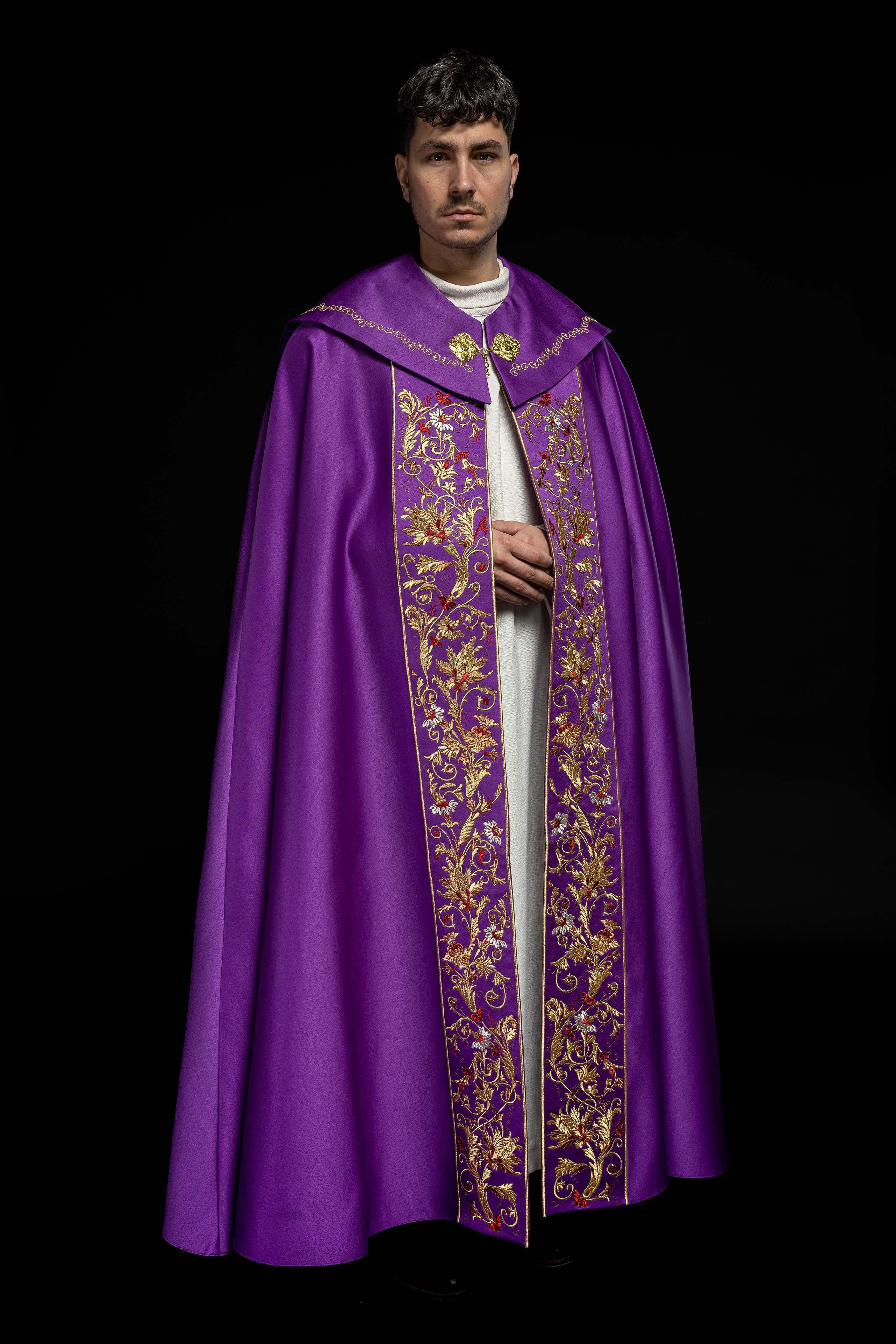 Eucharistic cape monogram PX in purple
