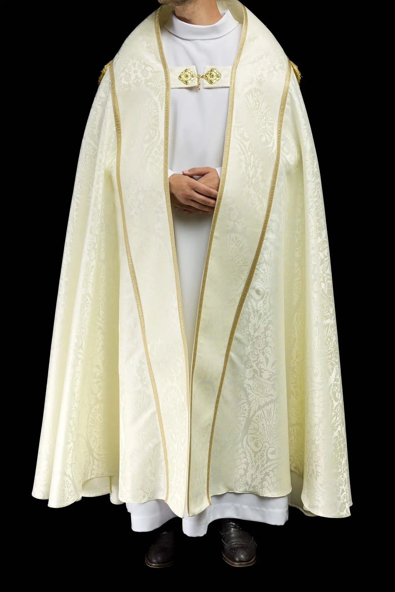 Jacquard Roman cope plain Ecru