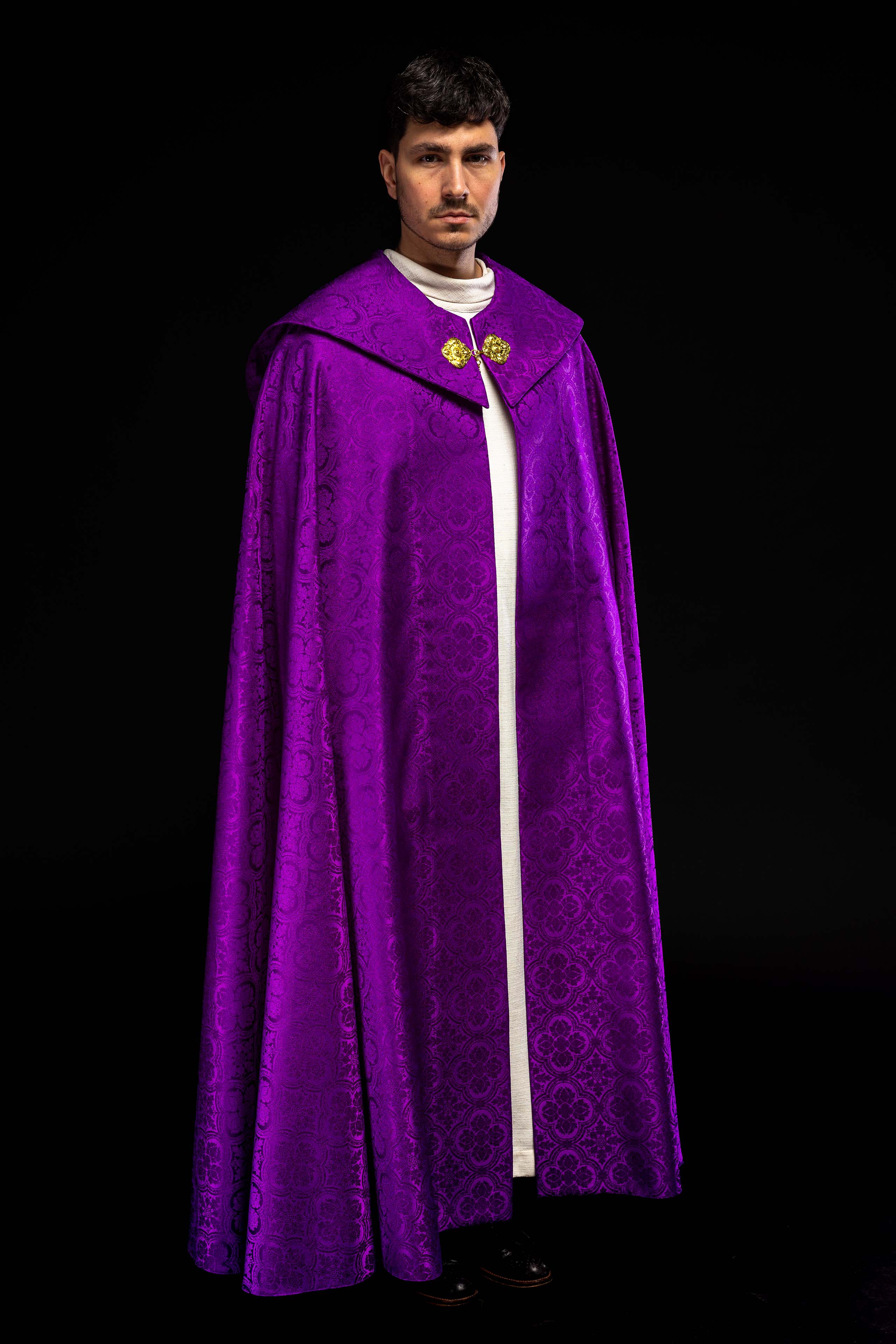 Purple Jacquard Liturgical Cope