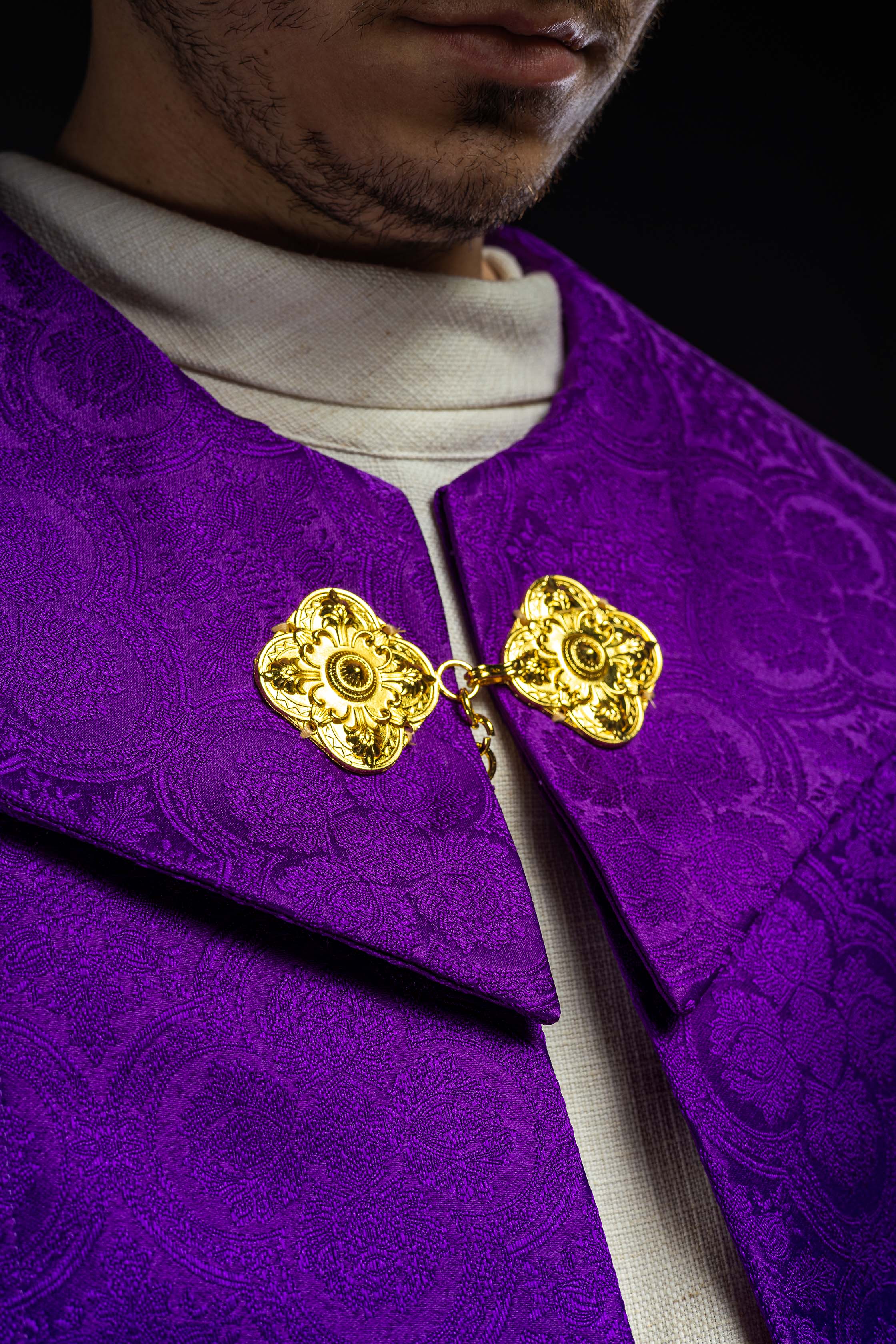 Purple Jacquard Liturgical Cope