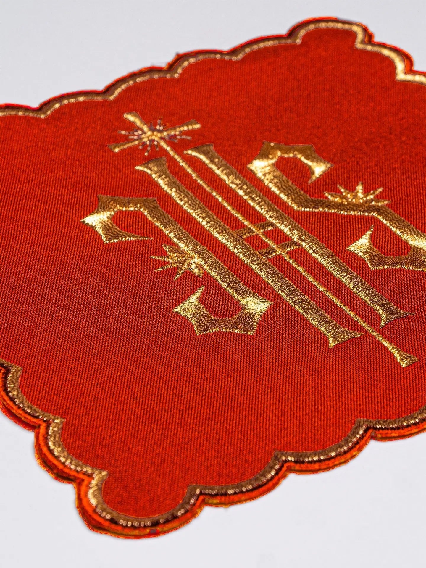 Set of Chalice Palls with IHS Symbol in Four Liturgical Colors