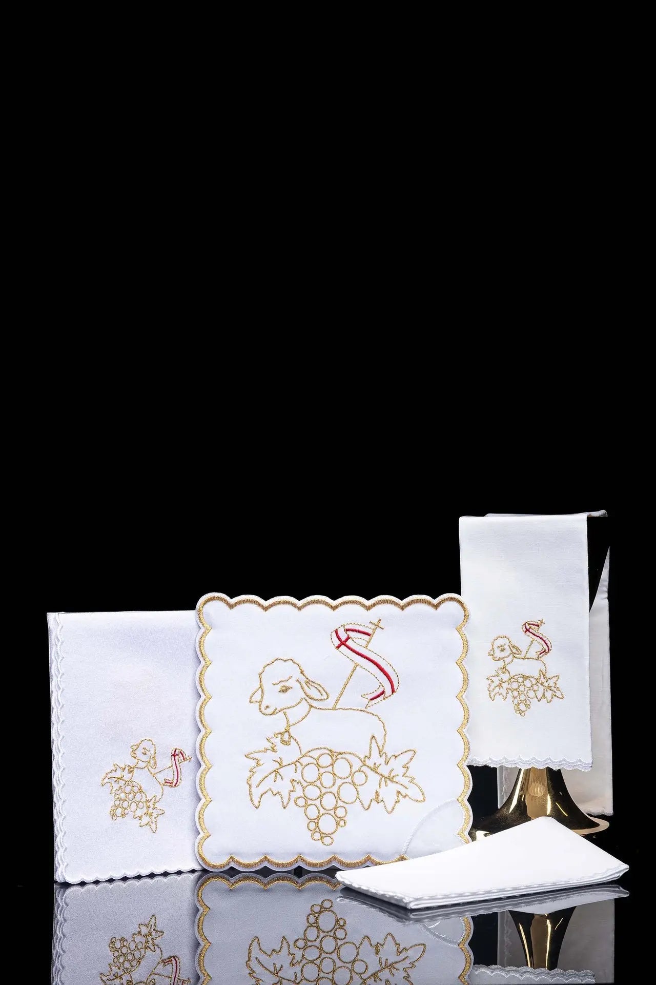 Embroidered chalice linen Easter Lamb