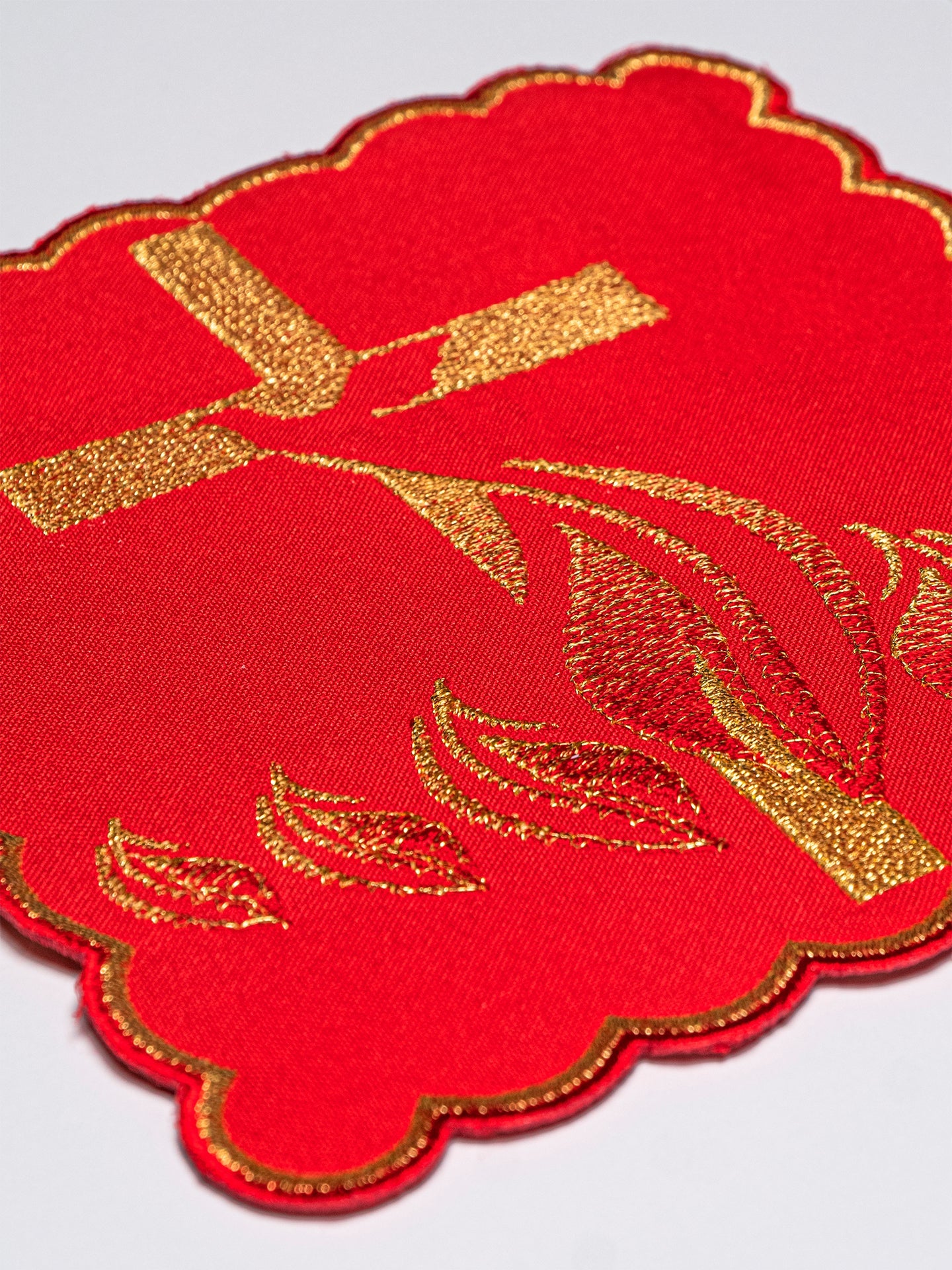 Holy Spirit embroidered chalice linen