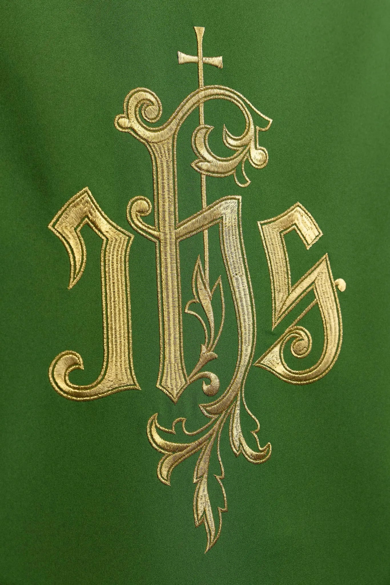 Embroidered lectern napkin with IHS symbol
