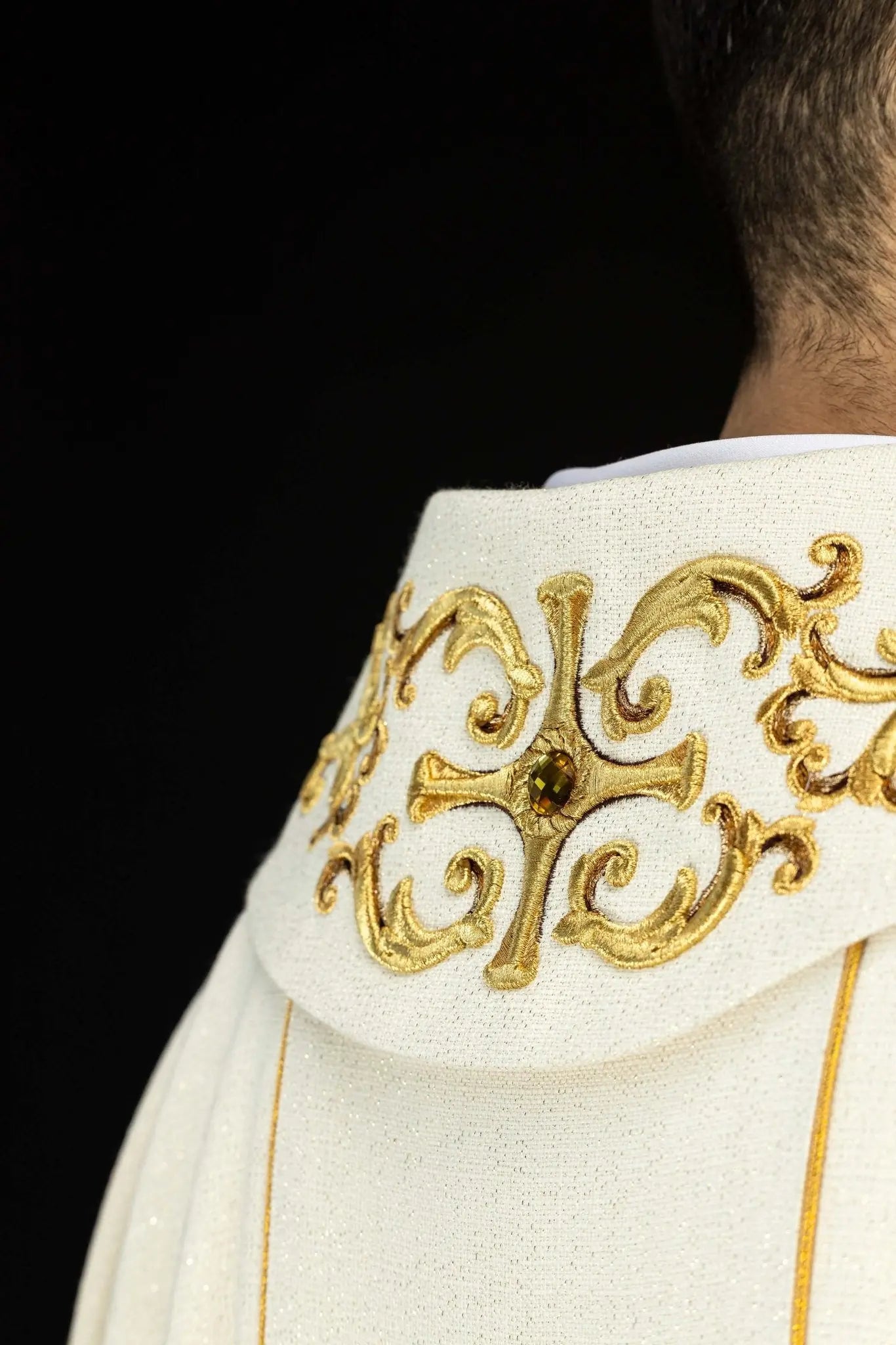 Richly Embroidered Chasuble with Our Lady of the Rosary