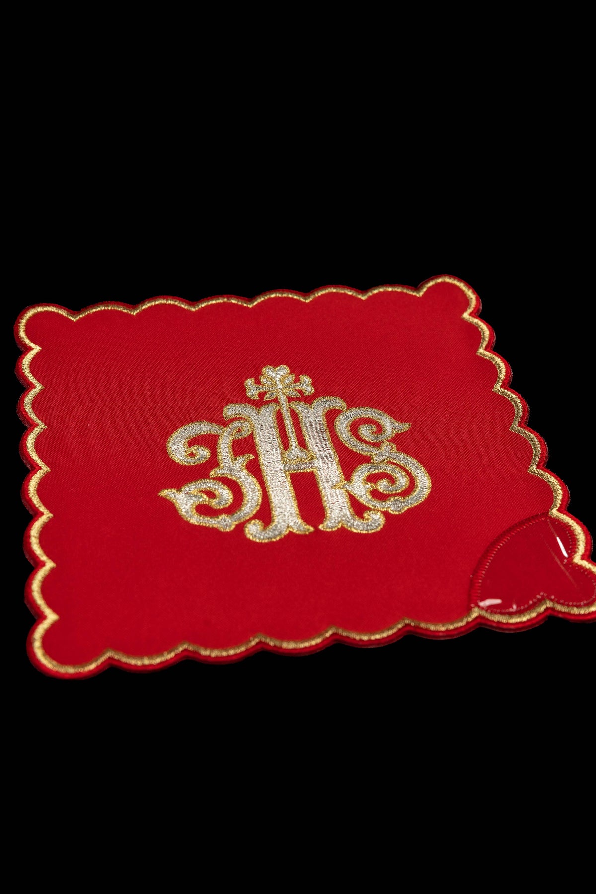 Set di Palle da calice con simbolo IHS ricamato in quattro colori liturgici