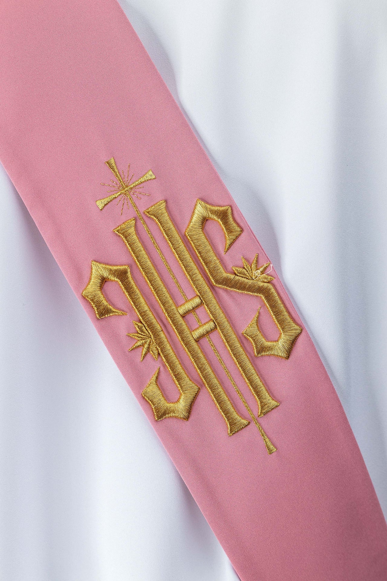 Stuła Diakońska haftowana IHS z Krzyżem - ORNATY.PL