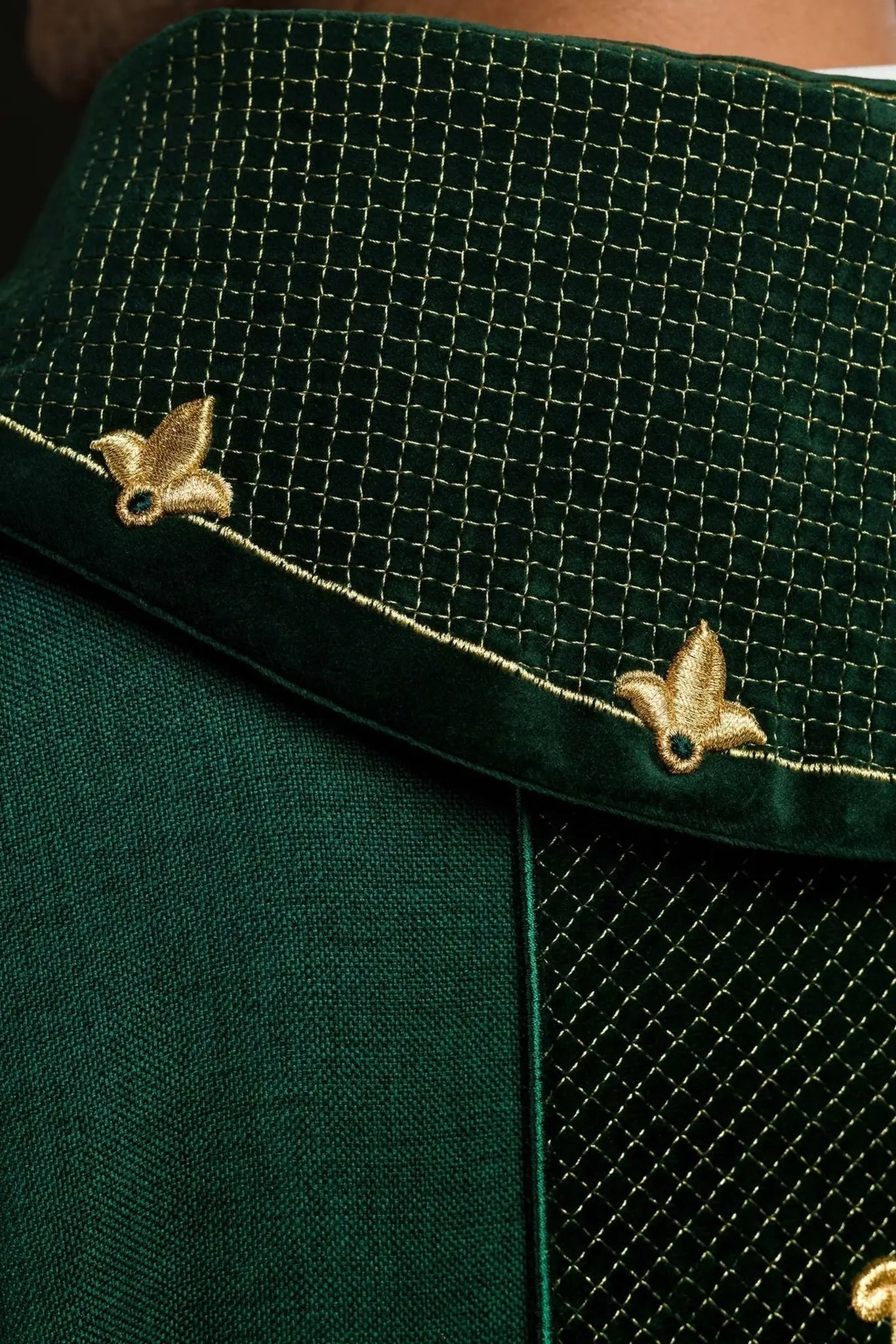 Chasuble embroidered on velvet with the symbol of the Green Cross
