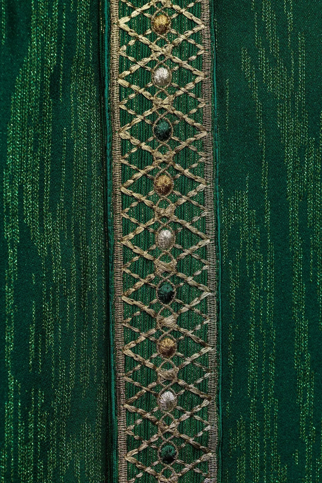 Green Chasuble with Embroidered Belt and Collar