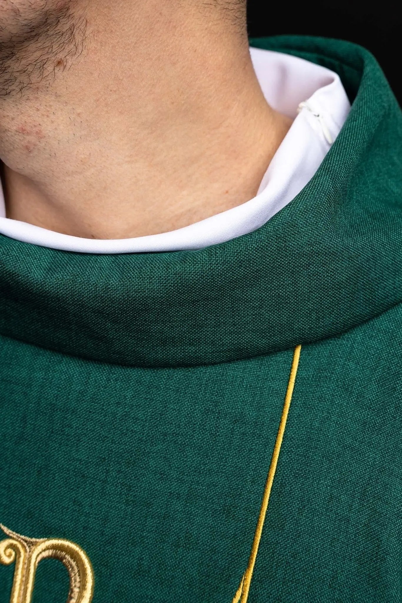 Green Chasuble with Embroidered PAX Band