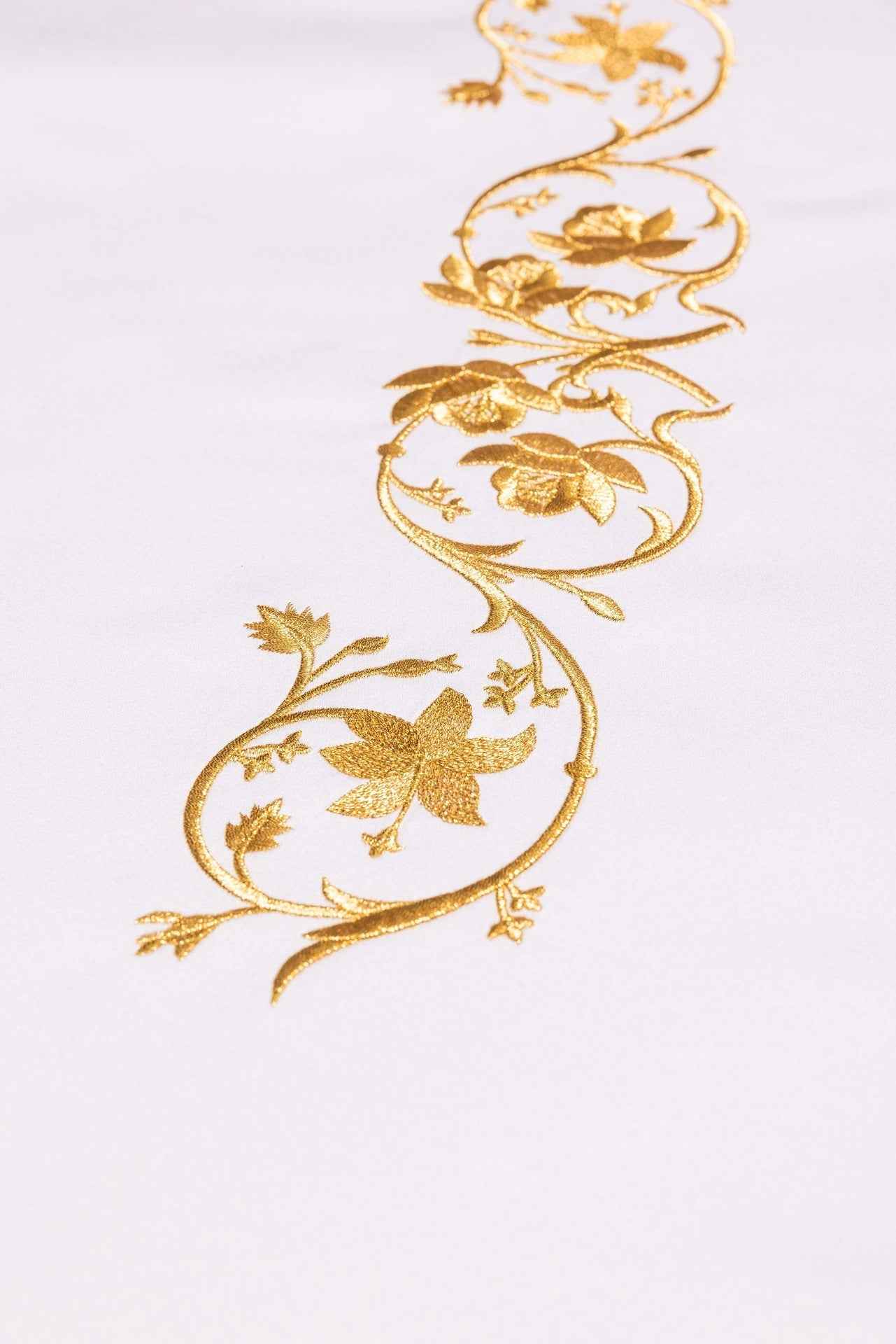Altar Cloth with Gold Marian Monogram Embroidery