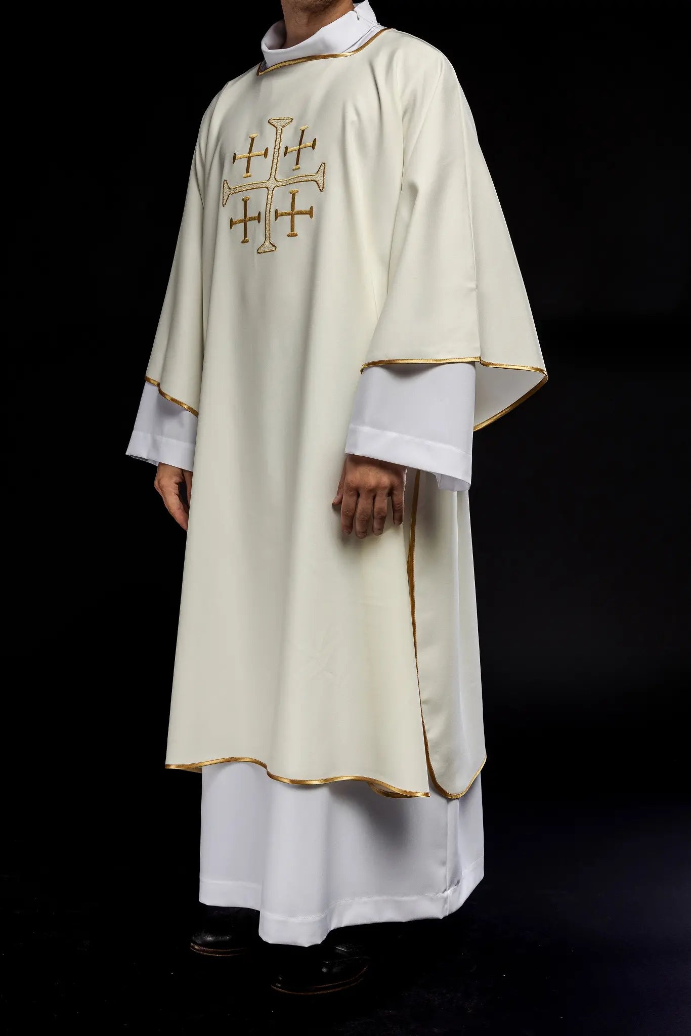 Dalmatia with embroidered gold ecru crosses