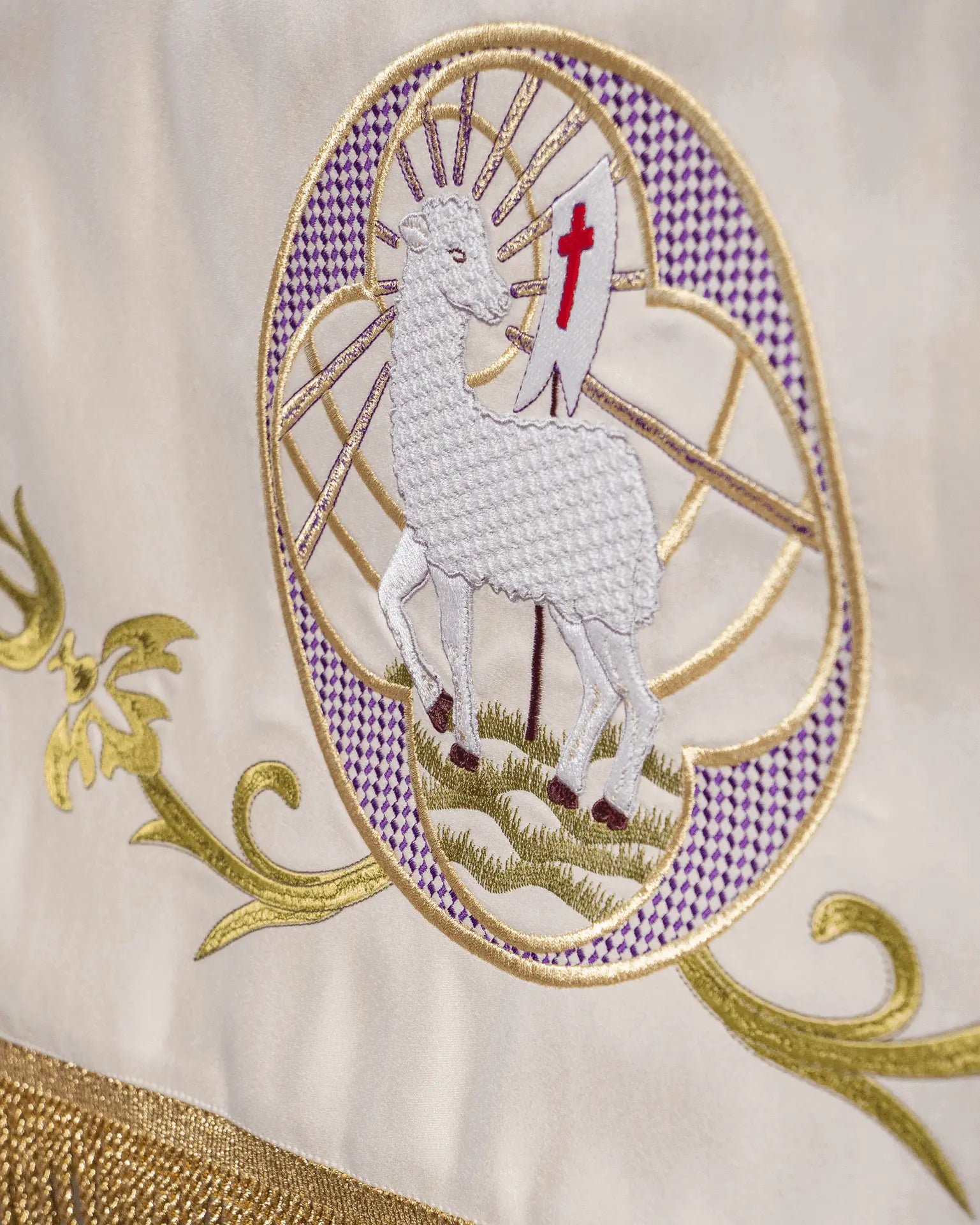 Embroidered baldachin