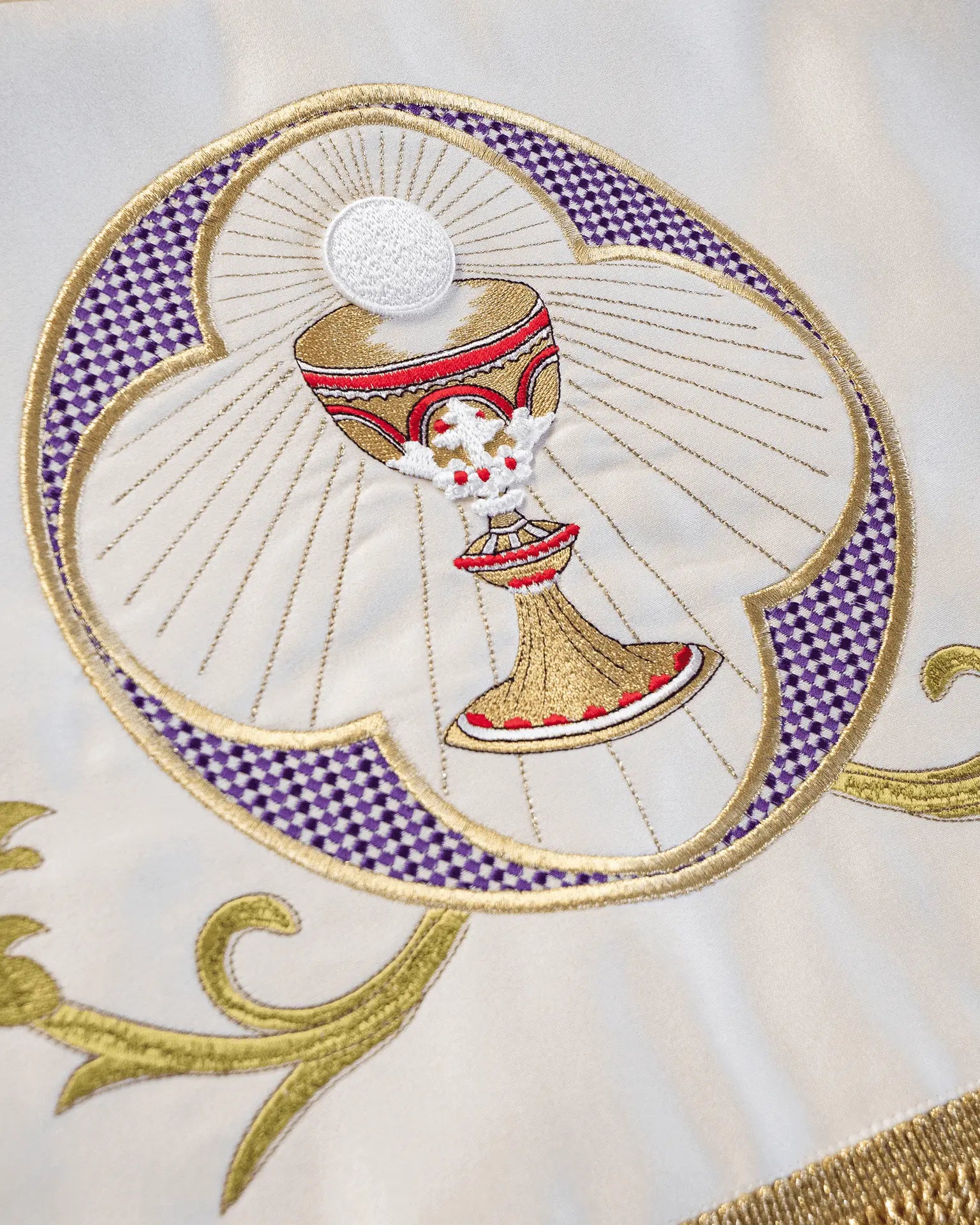 Embroidered baldachin