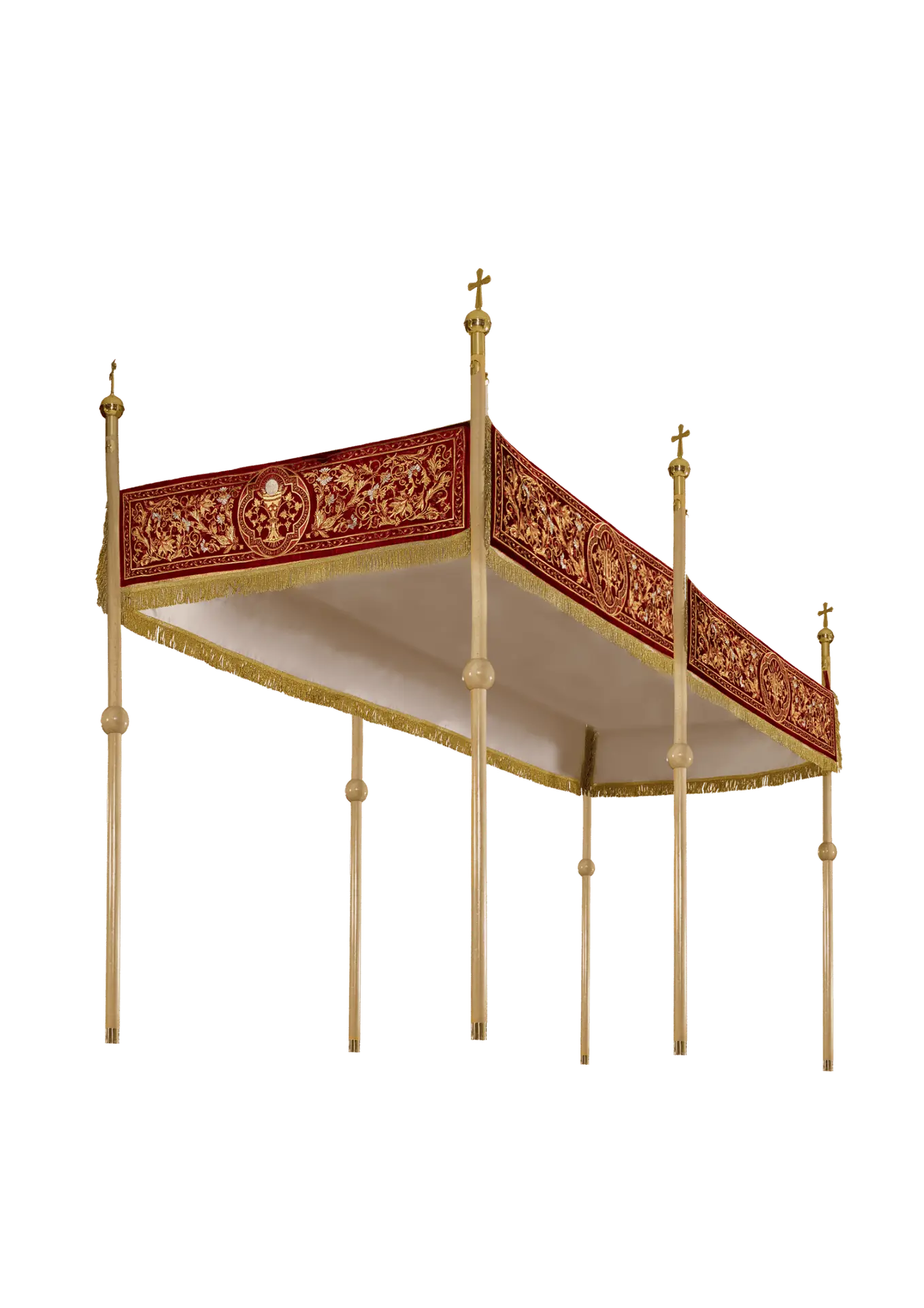 Canopy for 6 spars embroidered on velvet