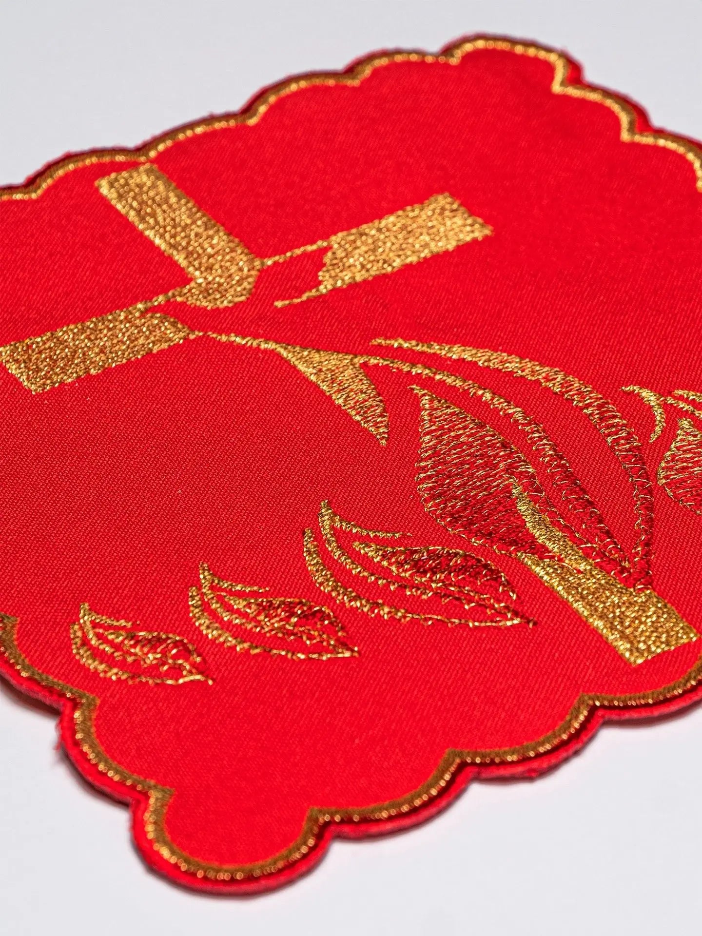 Holy Spirit embroidered chalice linen