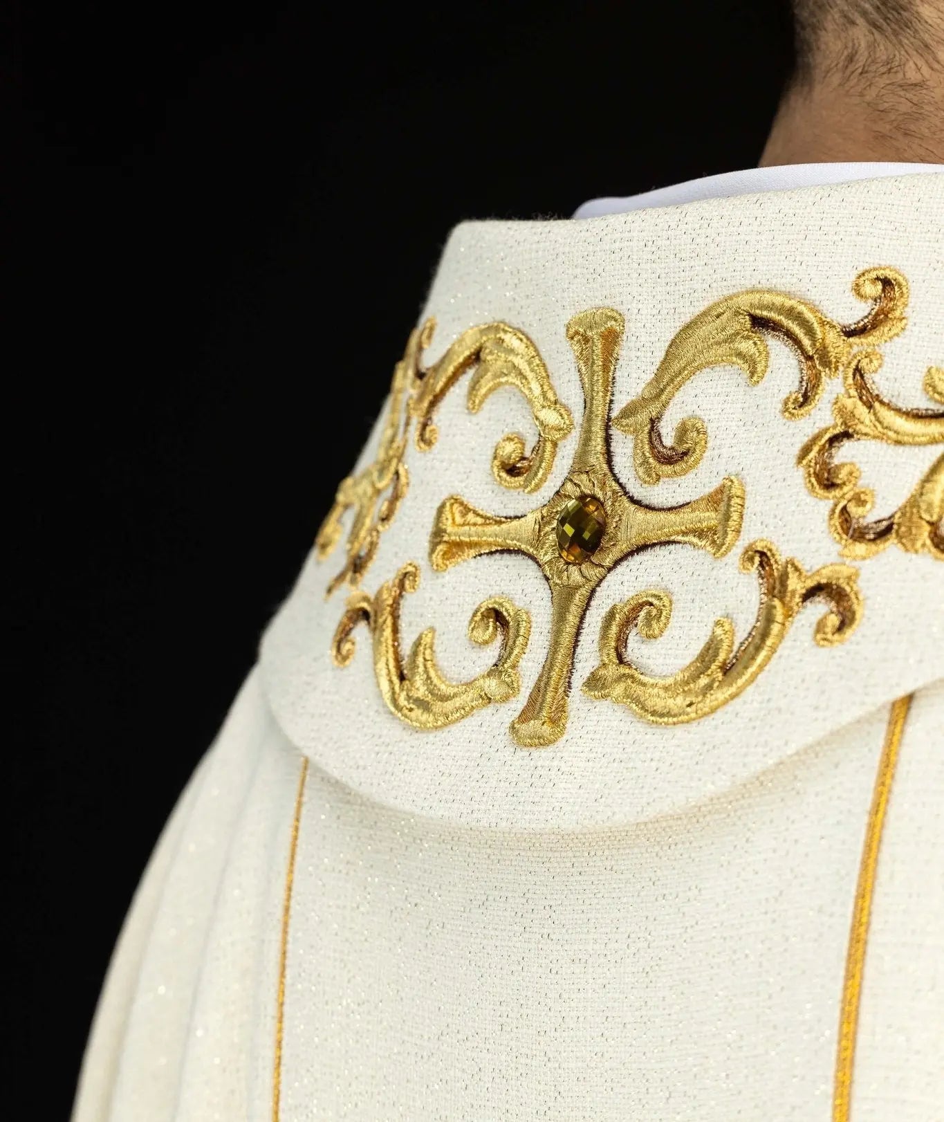 Richly Embroidered Chasuble with Our Lady of the Rosary