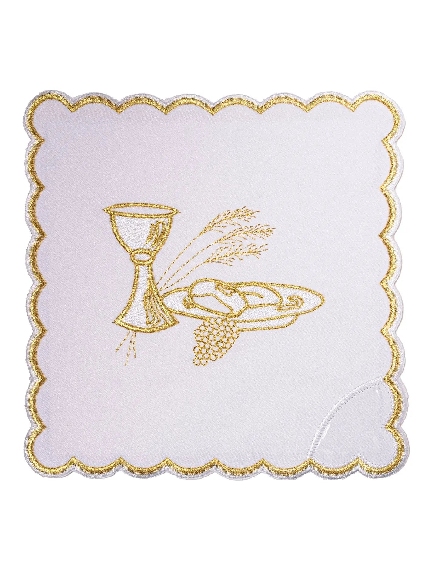 Chalice linen embroidered with Eucharistic motif - HAFTINA ATELIER