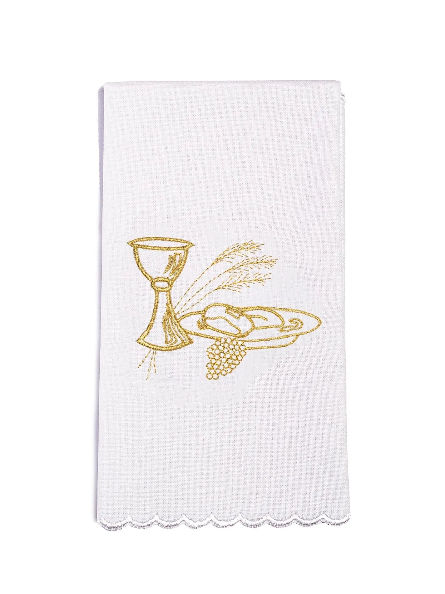 Chalice linen embroidered with Eucharistic motif - HAFTINA ATELIER