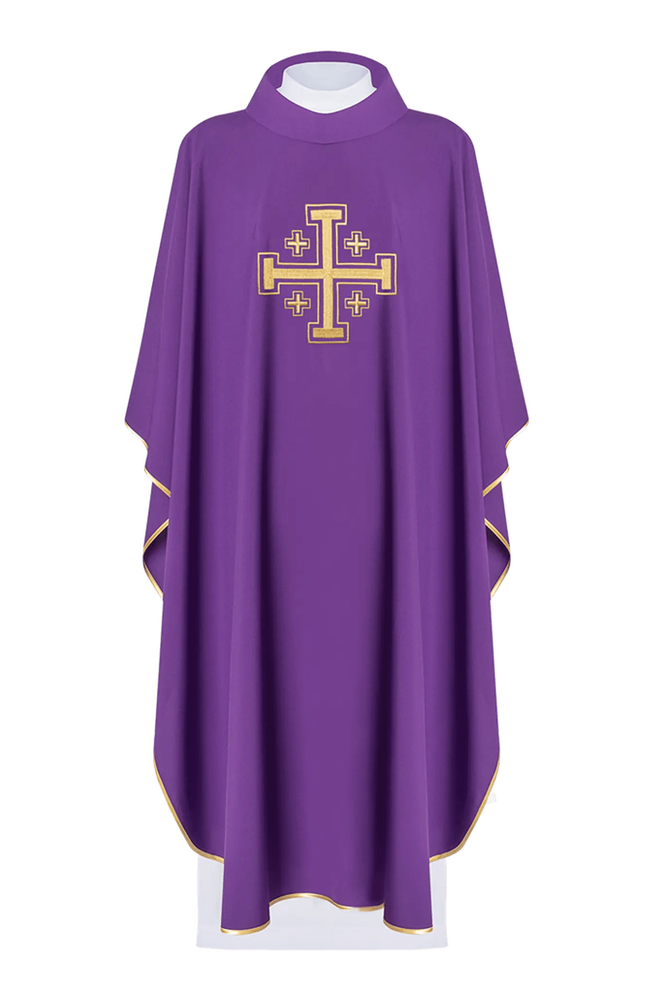Chasuble with Jerusalem cross purple - HAFTINA ATELIER
