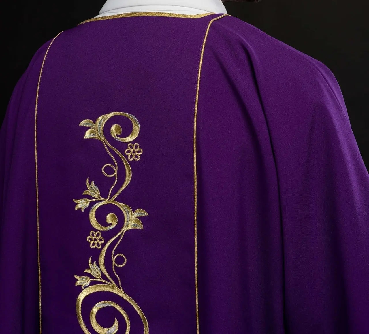 Purple Dalmatic with Embroidered IHS Band