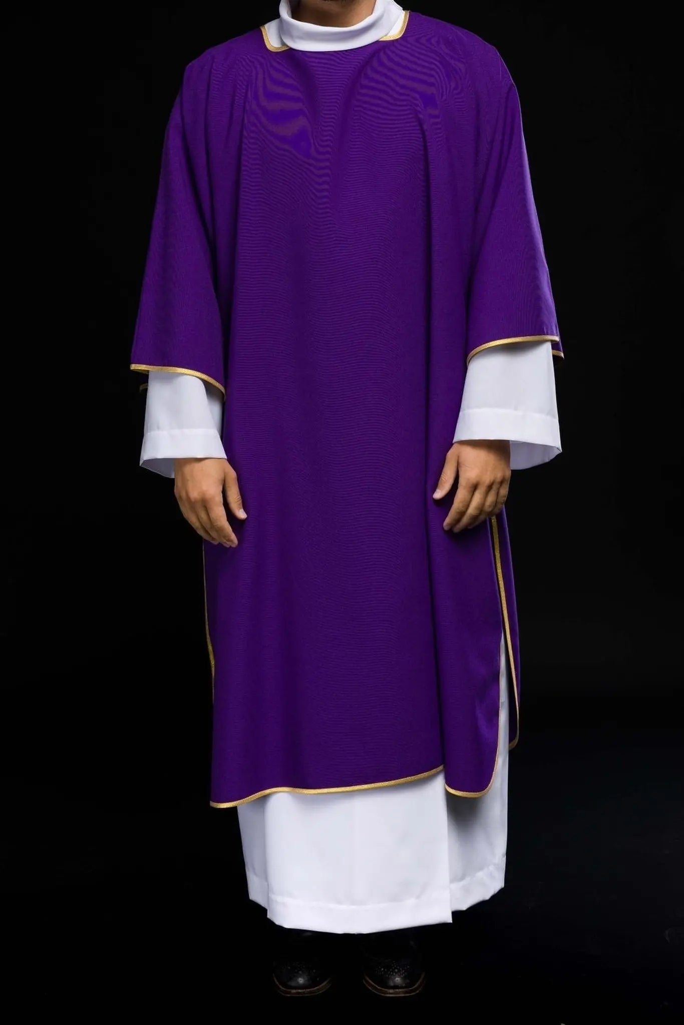 Purple Smooth Dalmatic with Gold Trim