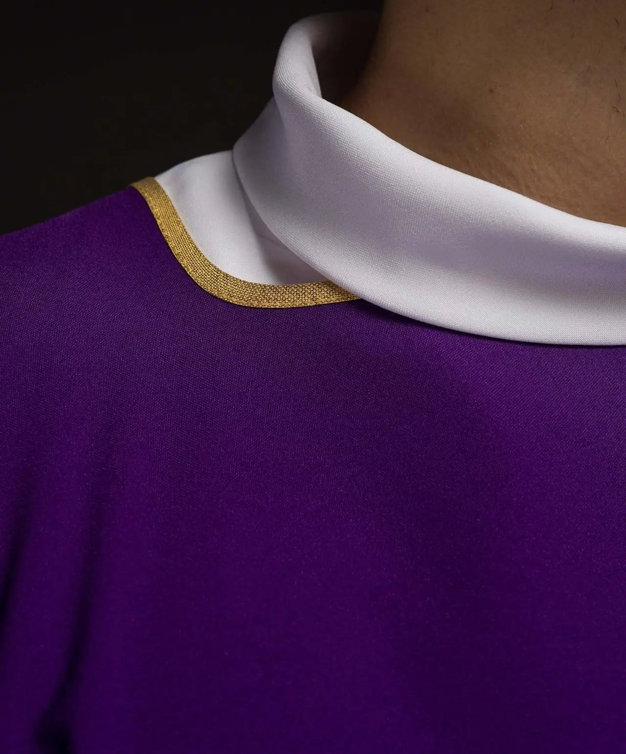 Purple Smooth Dalmatic with Gold Trim