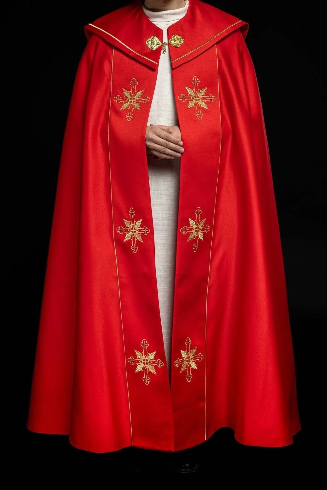 Eucharistic cape monogram IHS Red