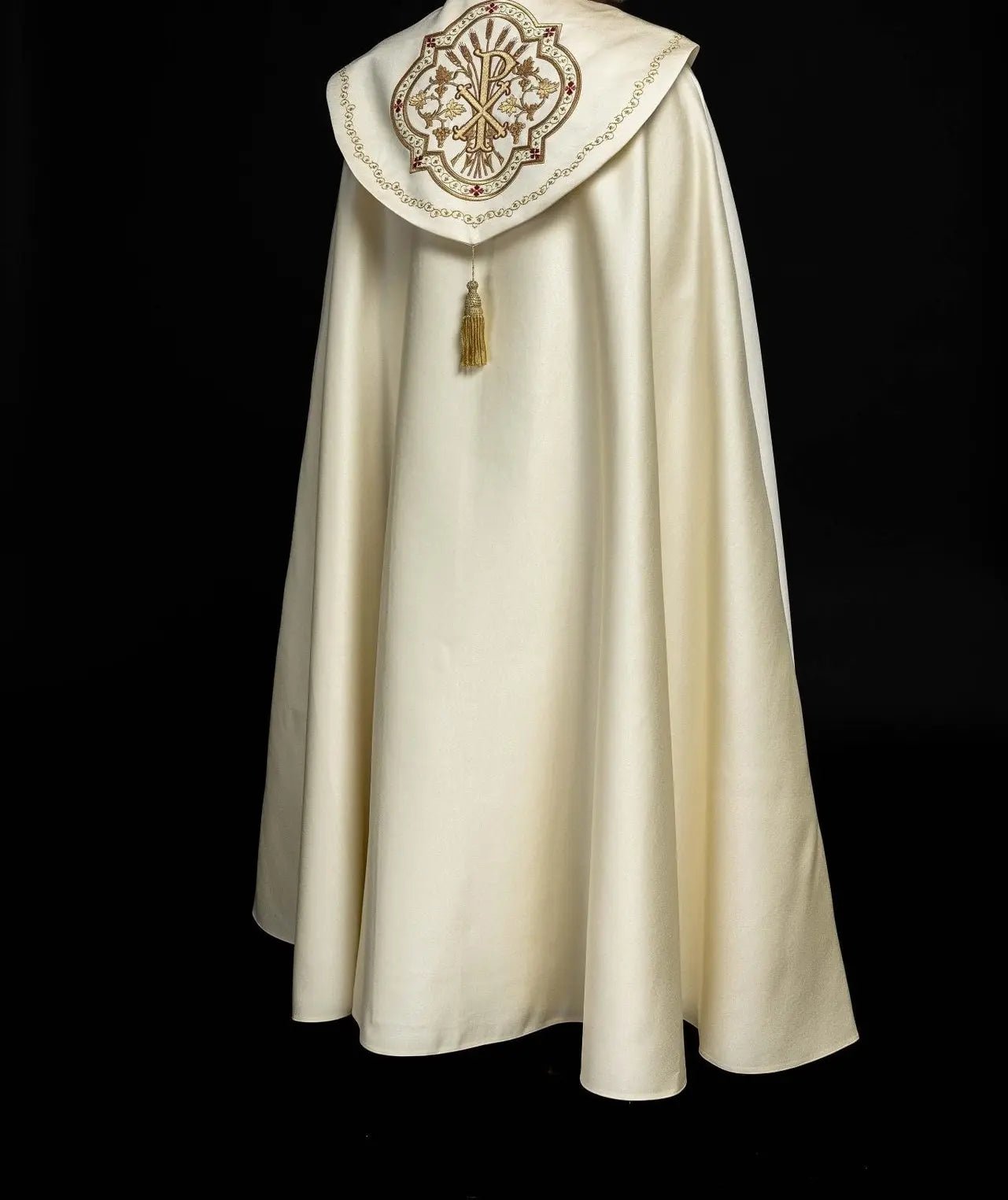Eucharistic cap with PAX monogram ecru