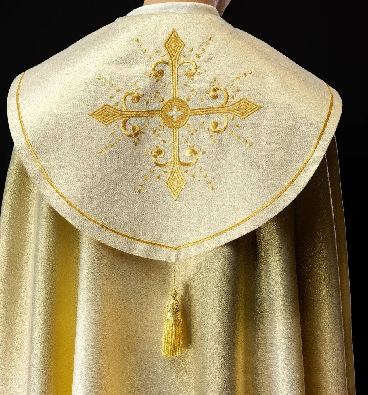 Gold embroidered liturgical cape