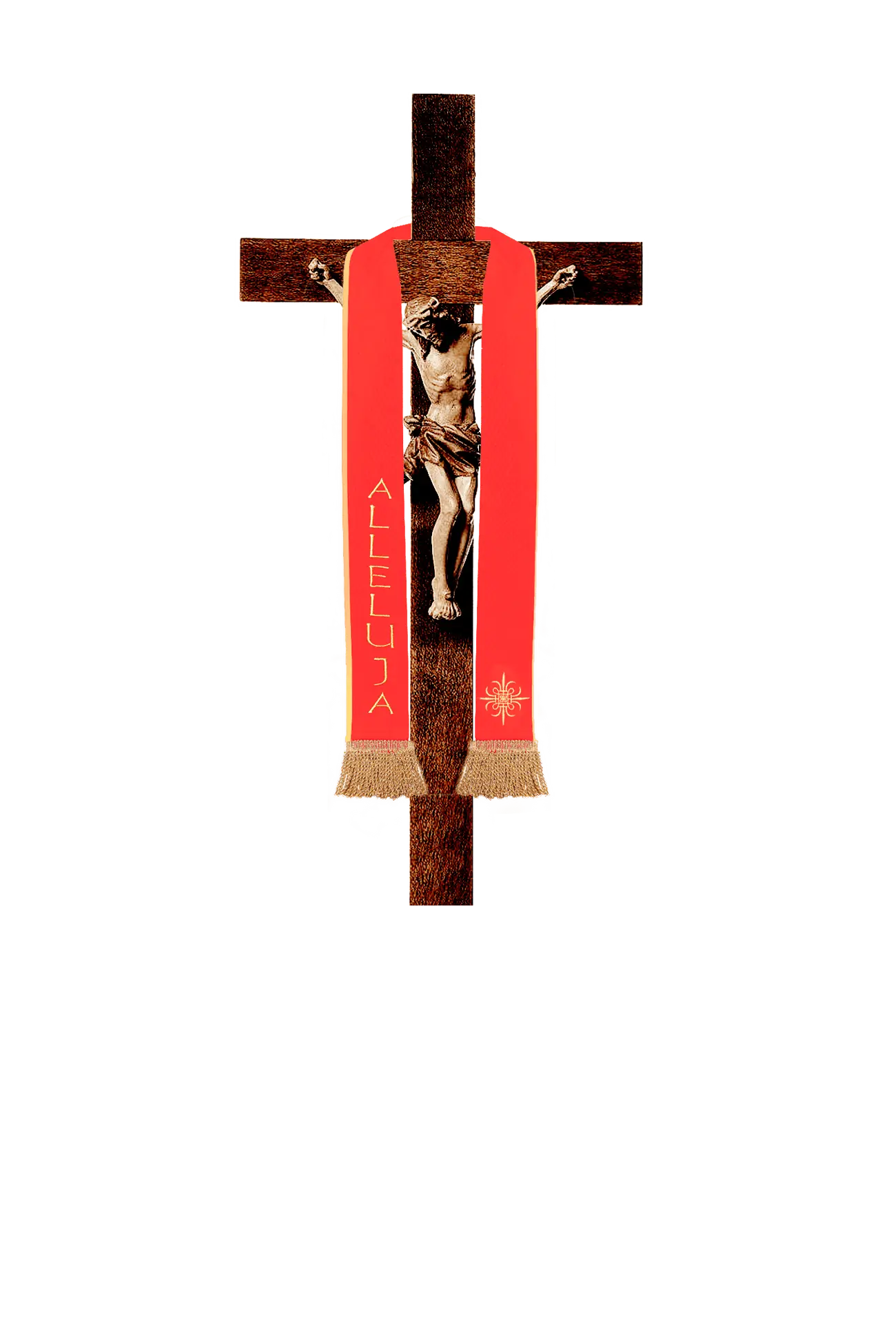 Red stole alleluia for the cross