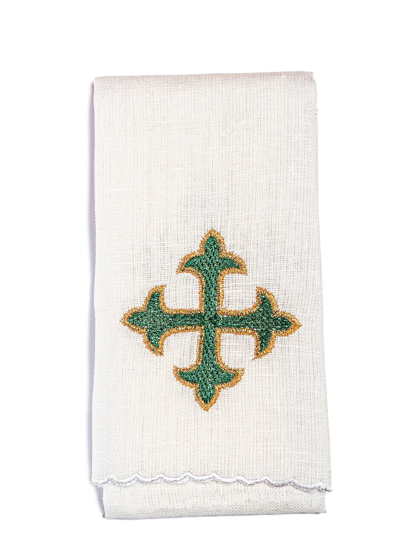 Linen chalice linen embroidered Cross - HAFTINA ATELIER
