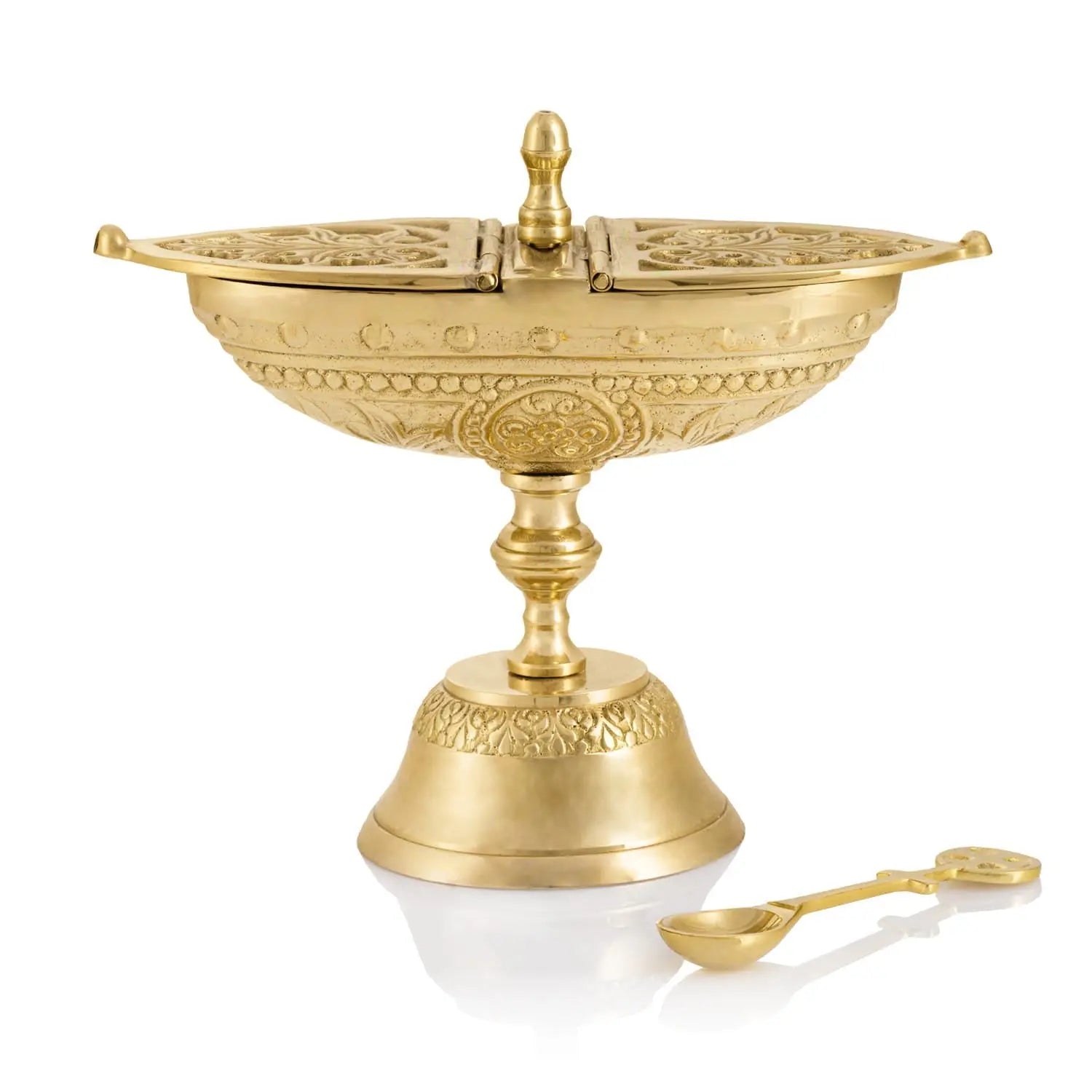 Brass Incense Boat with Spoon