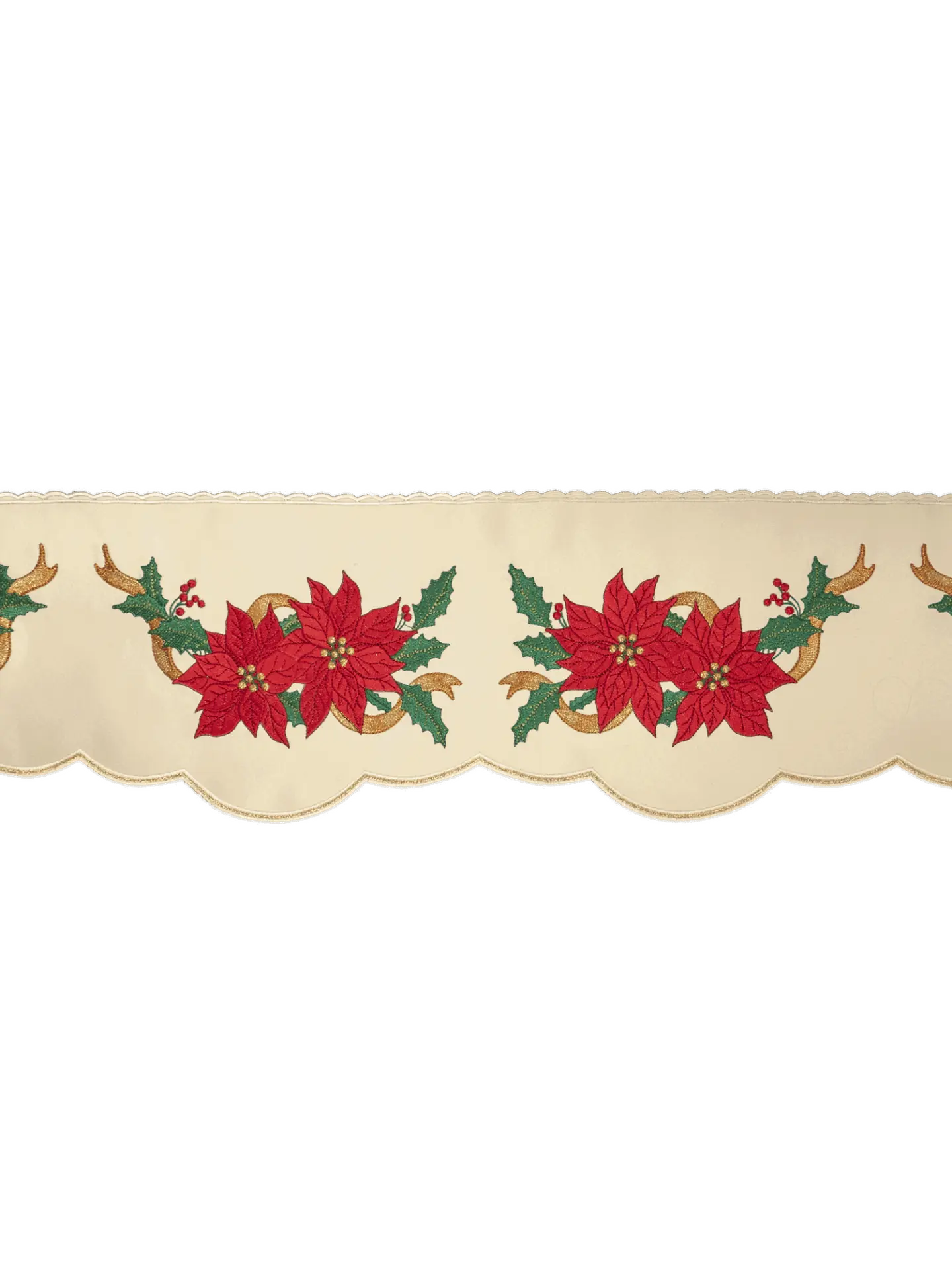 Metre with embroidery front Star of Bethlehem ecru