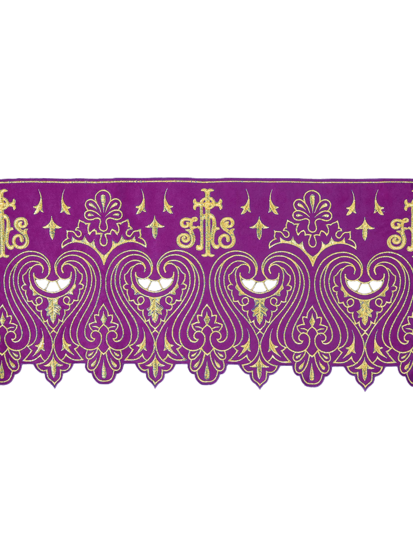 Metre with front embroidery IHS Purple