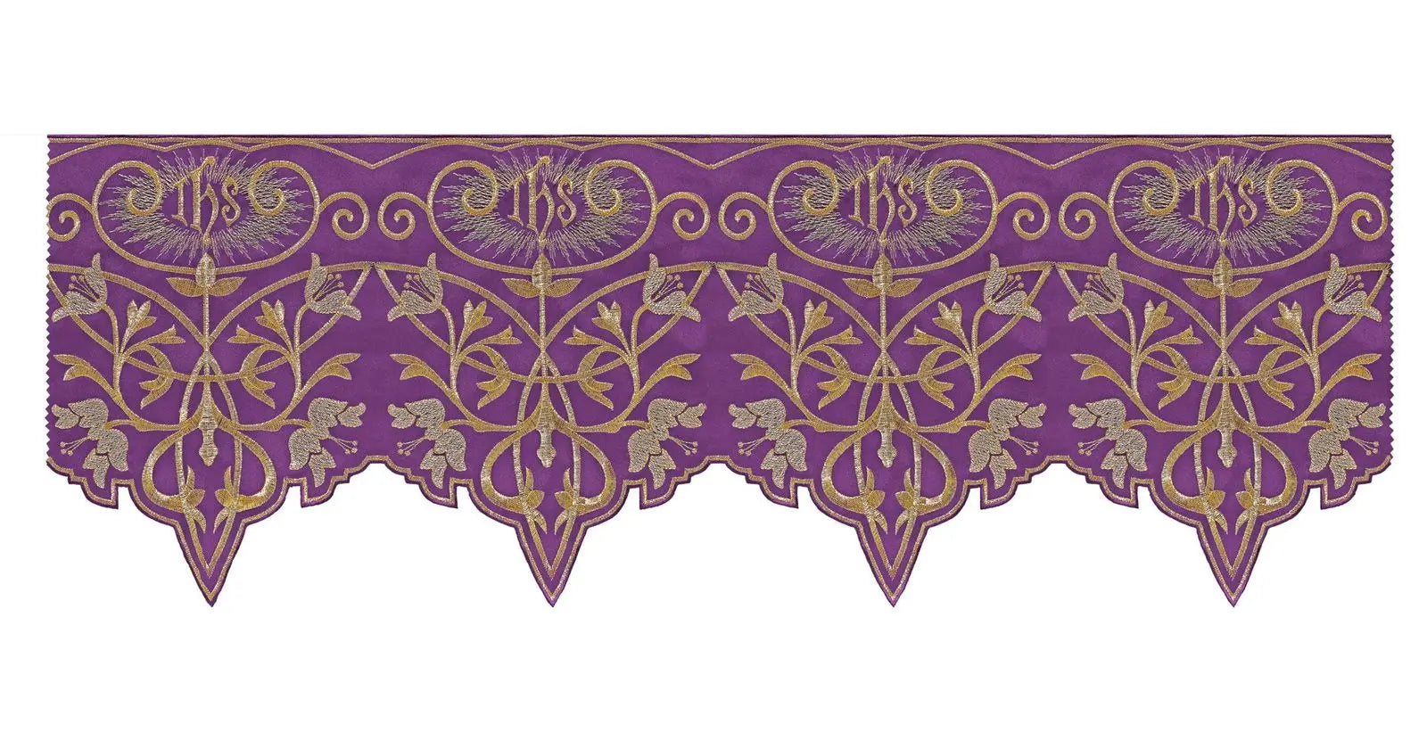 Metre with IHS monogram in purple