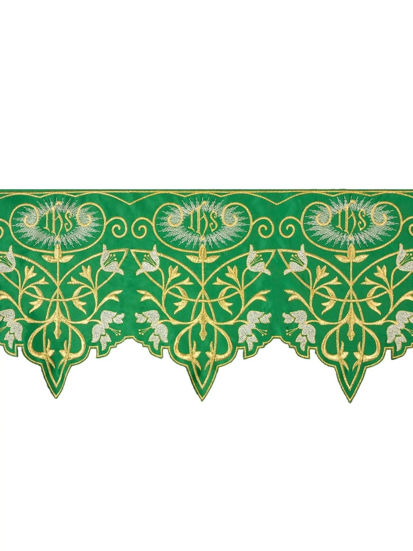 Metre with IHS monogram in green
