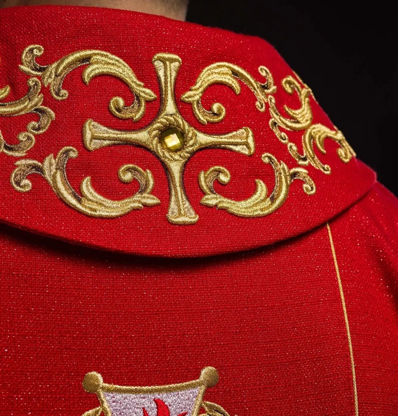 Richly Embroidered Chasuble Featuring Saint Florian