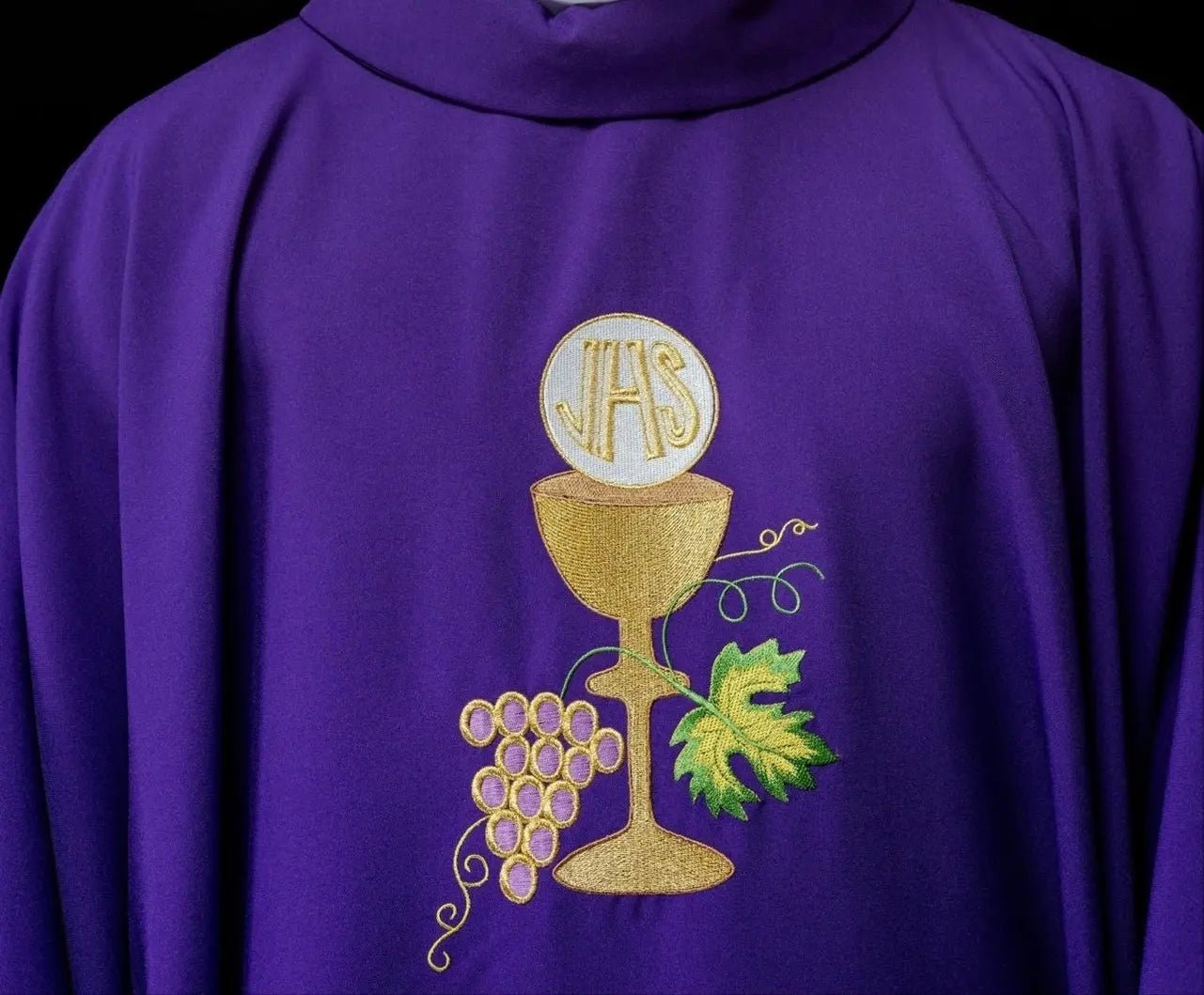 Chasuble purple Chalice and grape